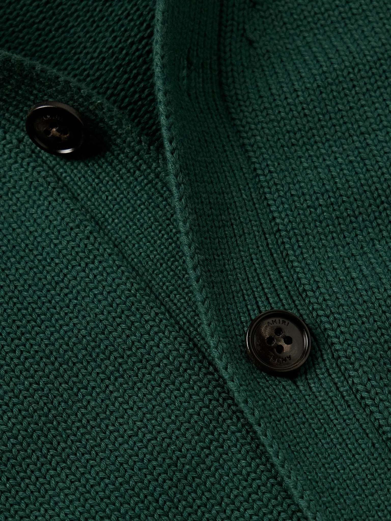 Amiri o1s1wg110326 Bones Logo Cardigan in Green Size US XL / EU 56 / 4 - 4 Thumbnail