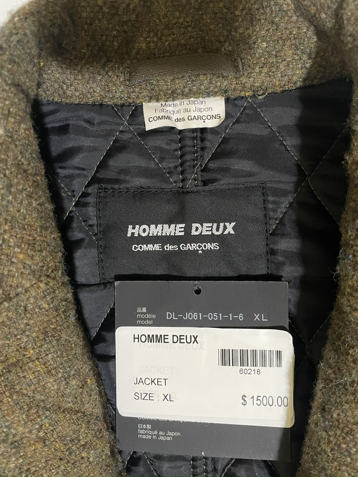 Comme des Garcons Homme Deux COMME des GARÇONS HOMME DEUX SINGLE BREASTED JACKET Size 40R - 3 Thumbnail