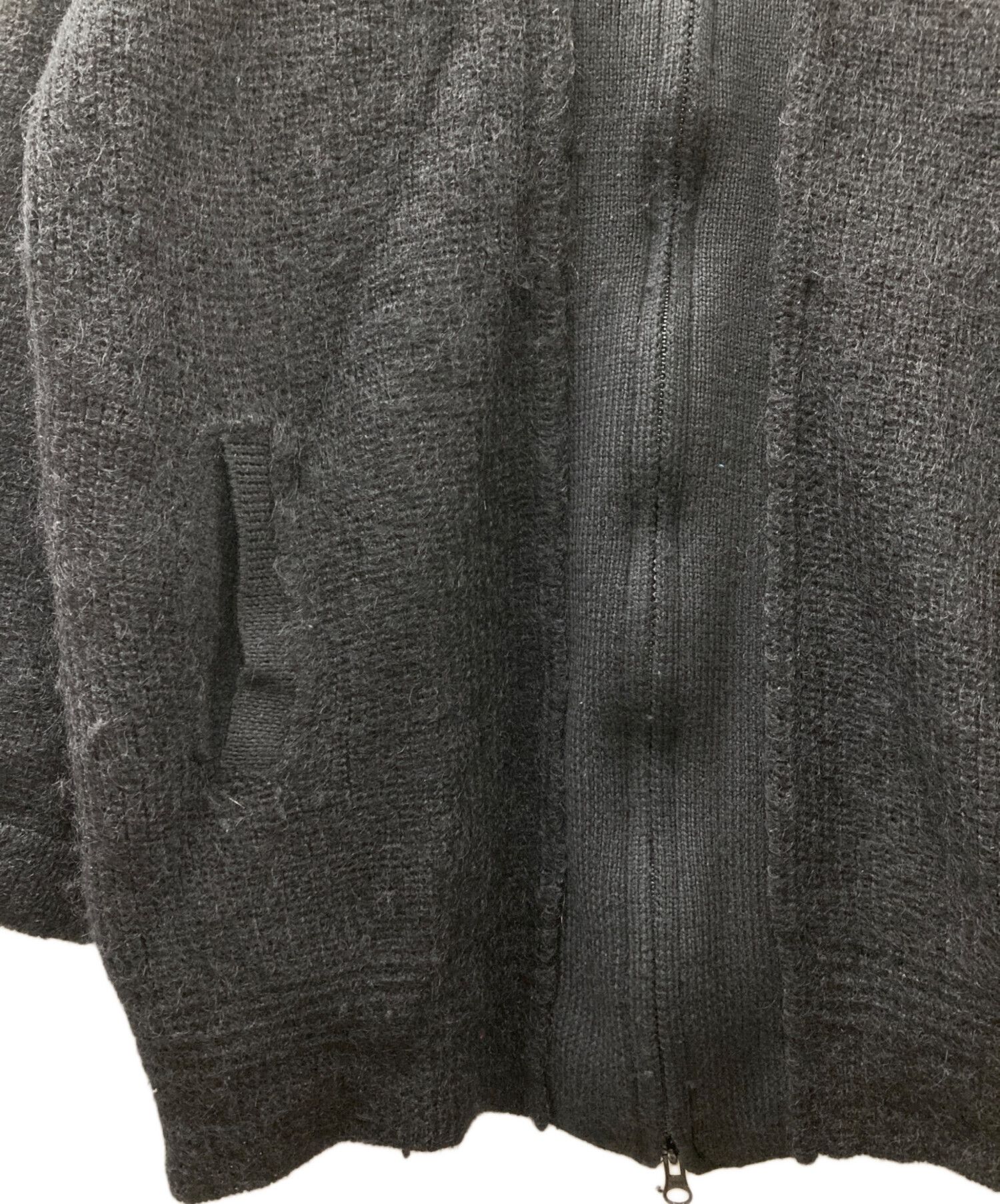 Yohji Yamamoto Yohji Yamamoto pour homme Wool nylon knit zip jacket Size US L / EU 52-54 / 3 - 8 Thumbnail