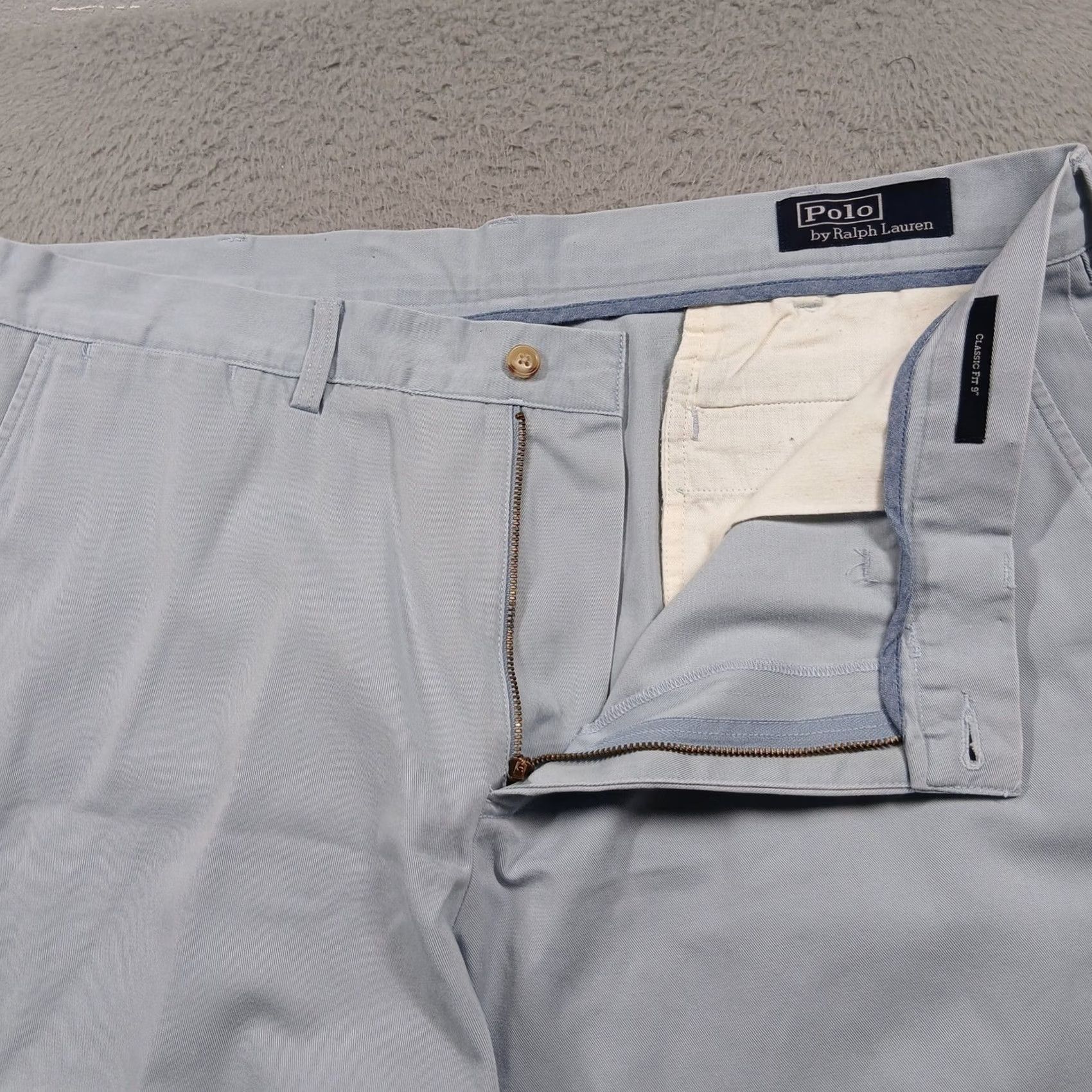 Polo Ralph Lauren Polo Ralph Lauren Classic Fit 9" Chino Shorts Men 38 Light Blue EUC Size US M / EU 48-50 / 2 - 4 Thumbnail