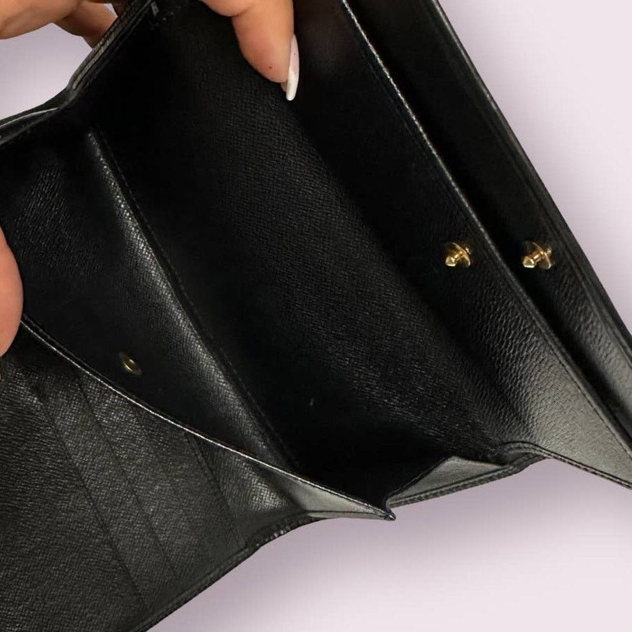 Louis Vuitton Louis Vuitton Black Epi Leather Porte Tresor International Size ONE SIZE - 8 Thumbnail