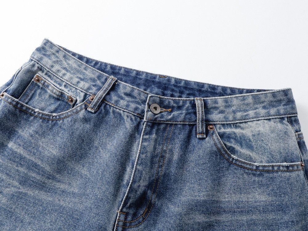 Jean Men's Punk Gradient Washed Straight-Leg Jeans Size US 32 / EU 48 - 3 Thumbnail