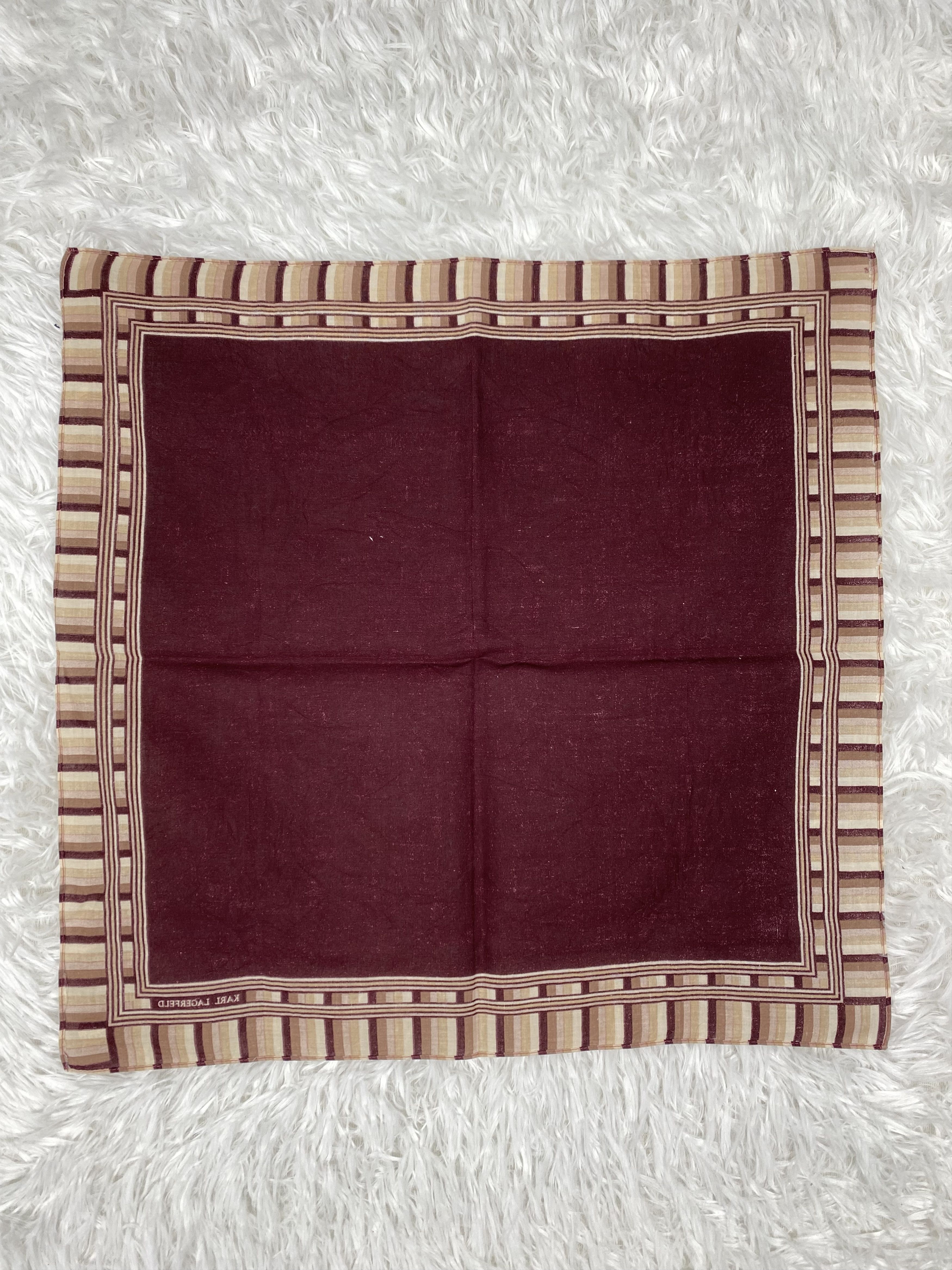 Karl Lagerfeld × Vintage Vintage Karl Lagerfeld Handkerchief Neckerchief PH0651 Size ONE SIZE - 4 Thumbnail