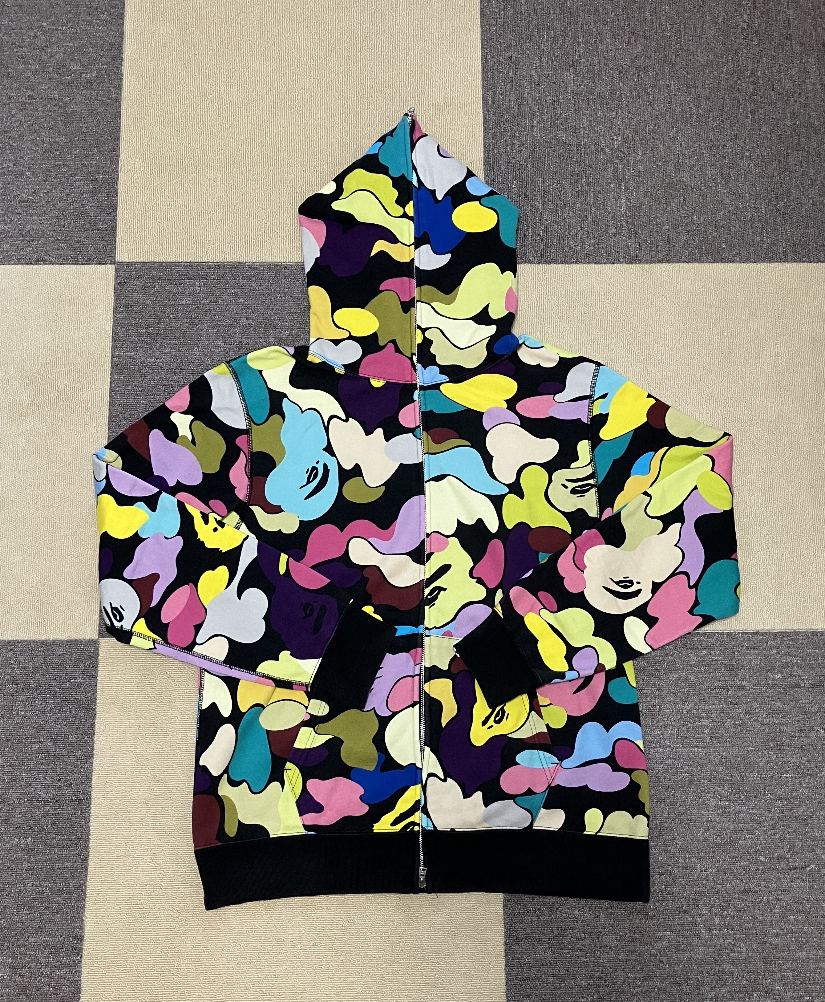 【BAPE × DC】DC×BAPE COLOR CAMO ZIP HOODIE BAPE x DC Batman Color Camo Full Zip Hoodie #1 Black Men's