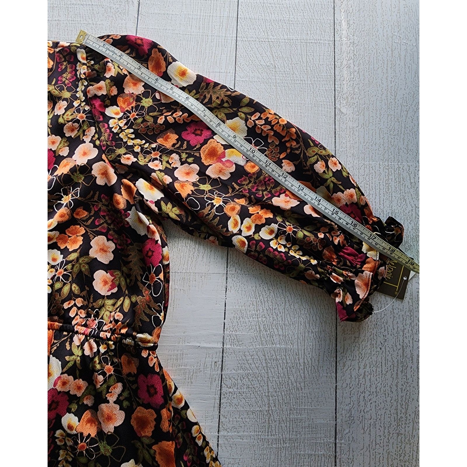 Other Melonie T Floral Print 3/4 Sleeve Mini Dress Size 12 NWT Size XL / US 12-14 / IT 48-50 - 5 Thumbnail