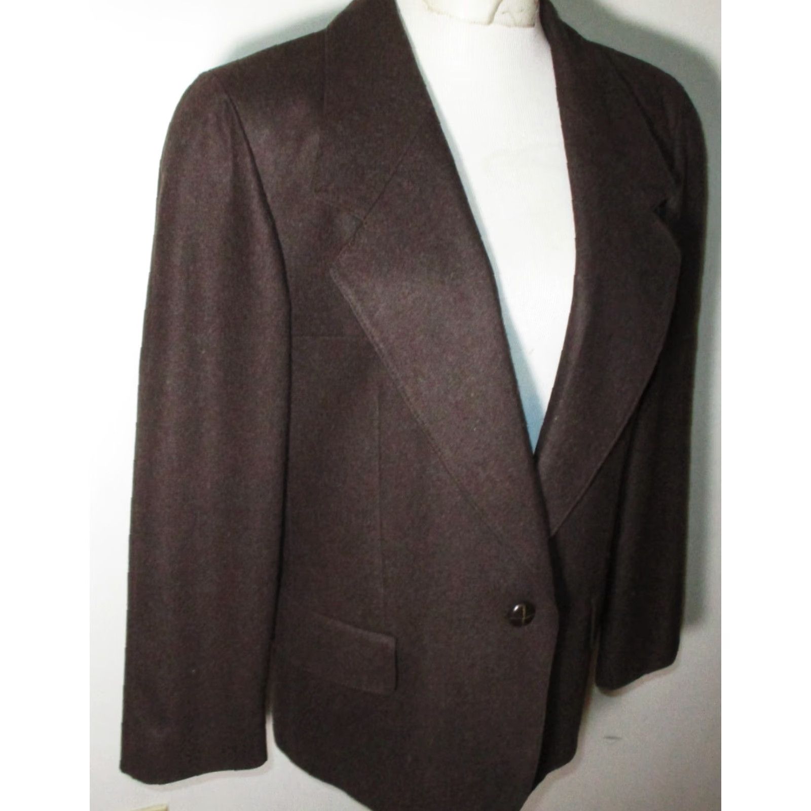 Vintage LODEN "Made in Germany" "Echt Munchener" Brown Wool Jacket Women's Size L/XL Size L / US 10 / IT 46 - 3 Thumbnail