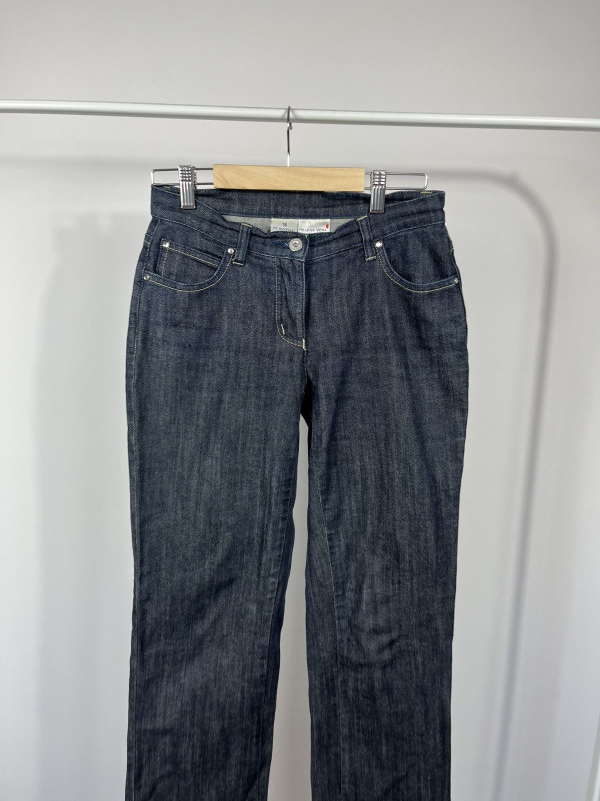 Other Y2K Studded Dark Wash Denim Jeans Rhinestone Back Pockets Size 27" / US 4 / IT 40 - 8 Thumbnail