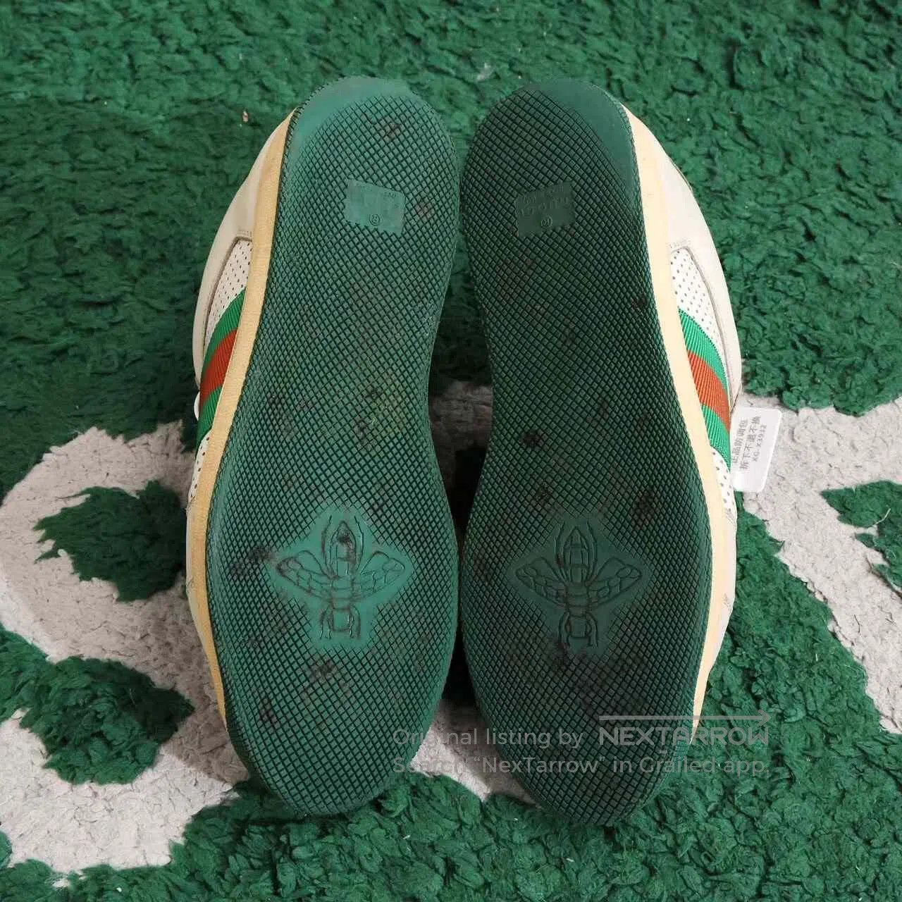 Gucci Gucci Screener Distressed Leather Men's Sneakers. Size US 8.5 / EU 41-42 - 8 Thumbnail