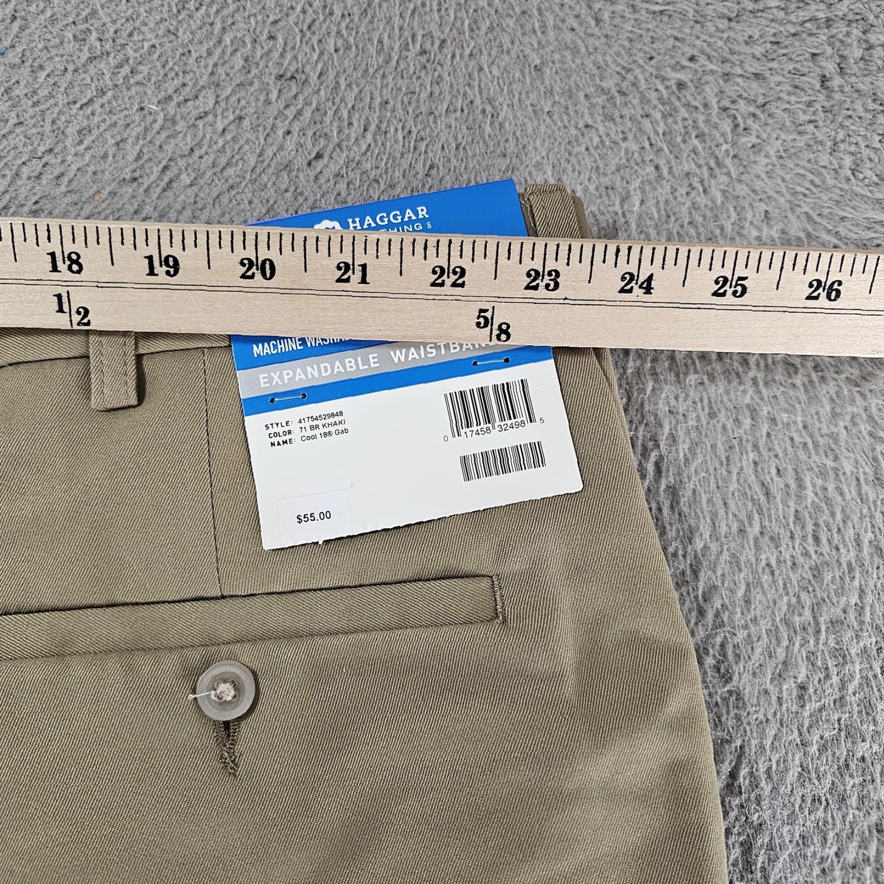 Haggar Haggar Shorts Mens 48 Chino Beige 11 Inseam Cool 18 Quick Dry UPF 50 Casual Belt Loops Flat Front Size US 32 / EU 48 - 3 Thumbnail