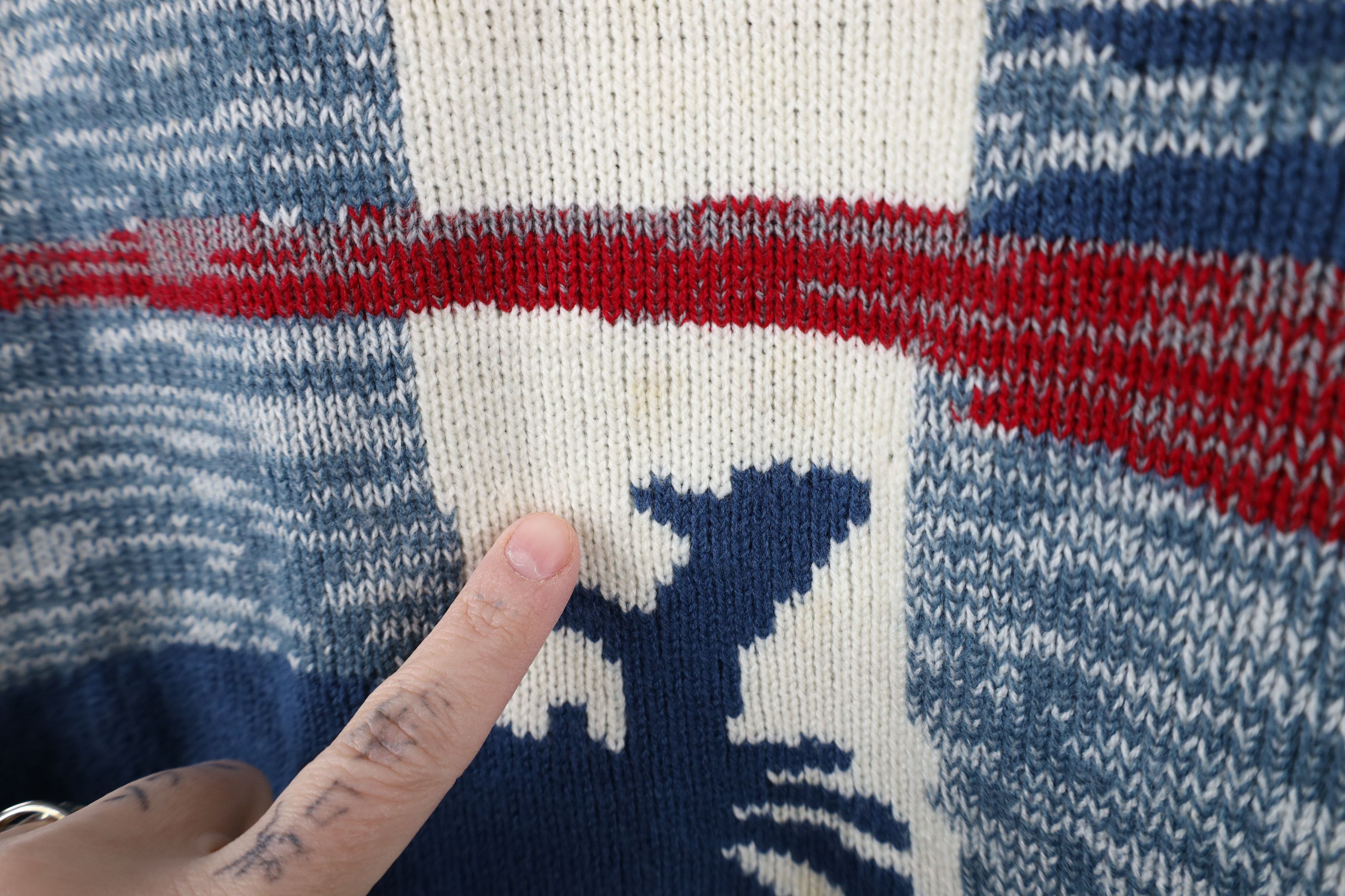 Vintage Vintage 70s Streetwear Abstract Moose Sunset Knit Sweater Size L / US 10 / IT 46 - 5 Thumbnail