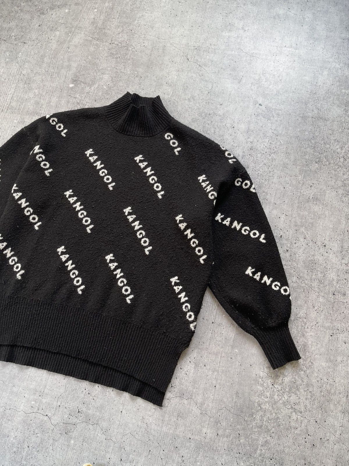 Kangol × Vintage Vintage Kangol Monogram Logo Wool Sweater Streetwear Y2K Size L / US 10 / IT 46 - 3 Thumbnail