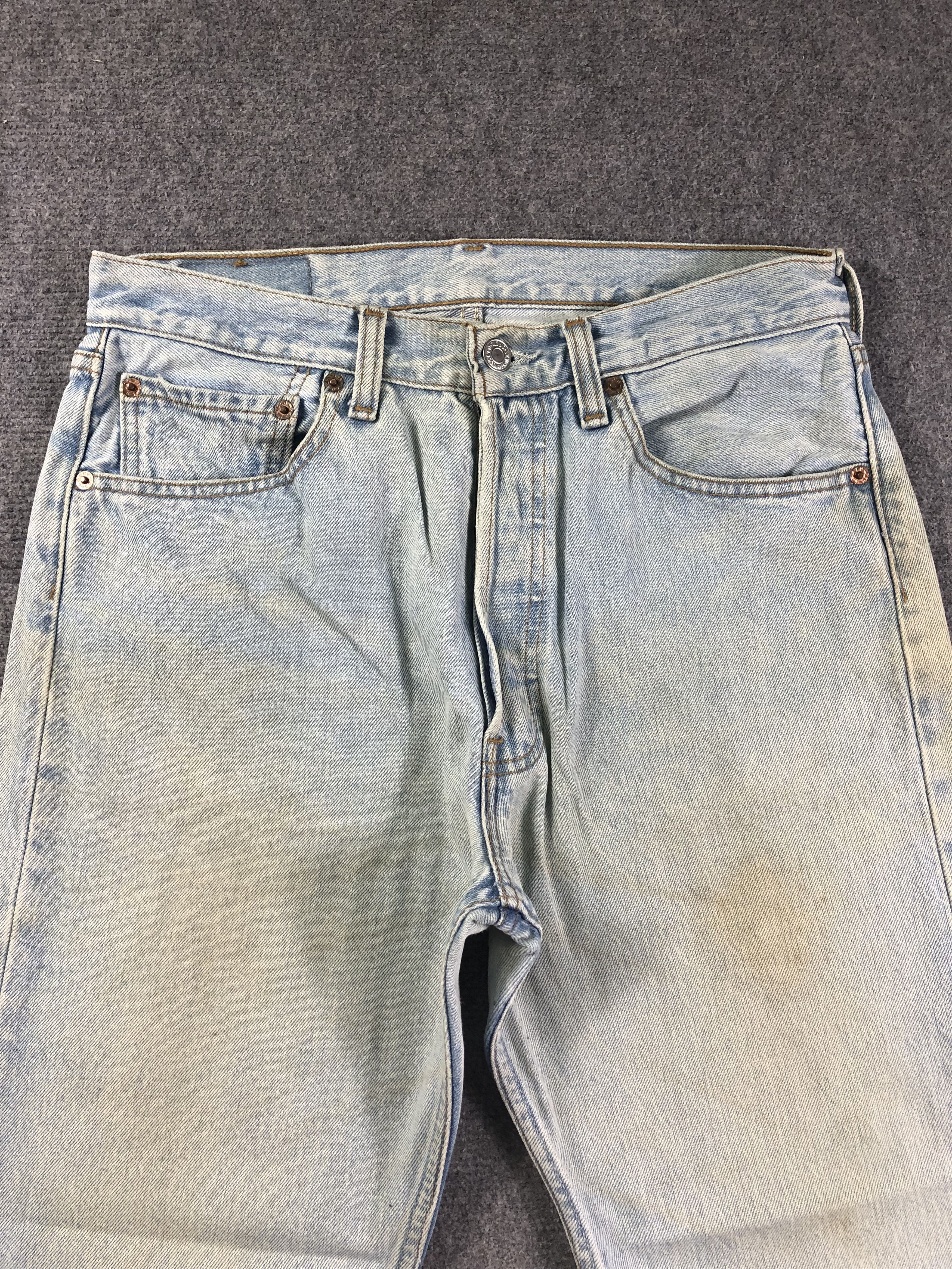 Levi's Light Blue Levis 501 Denim Jeans 30x28 Size 31" - 2 Thumbnail