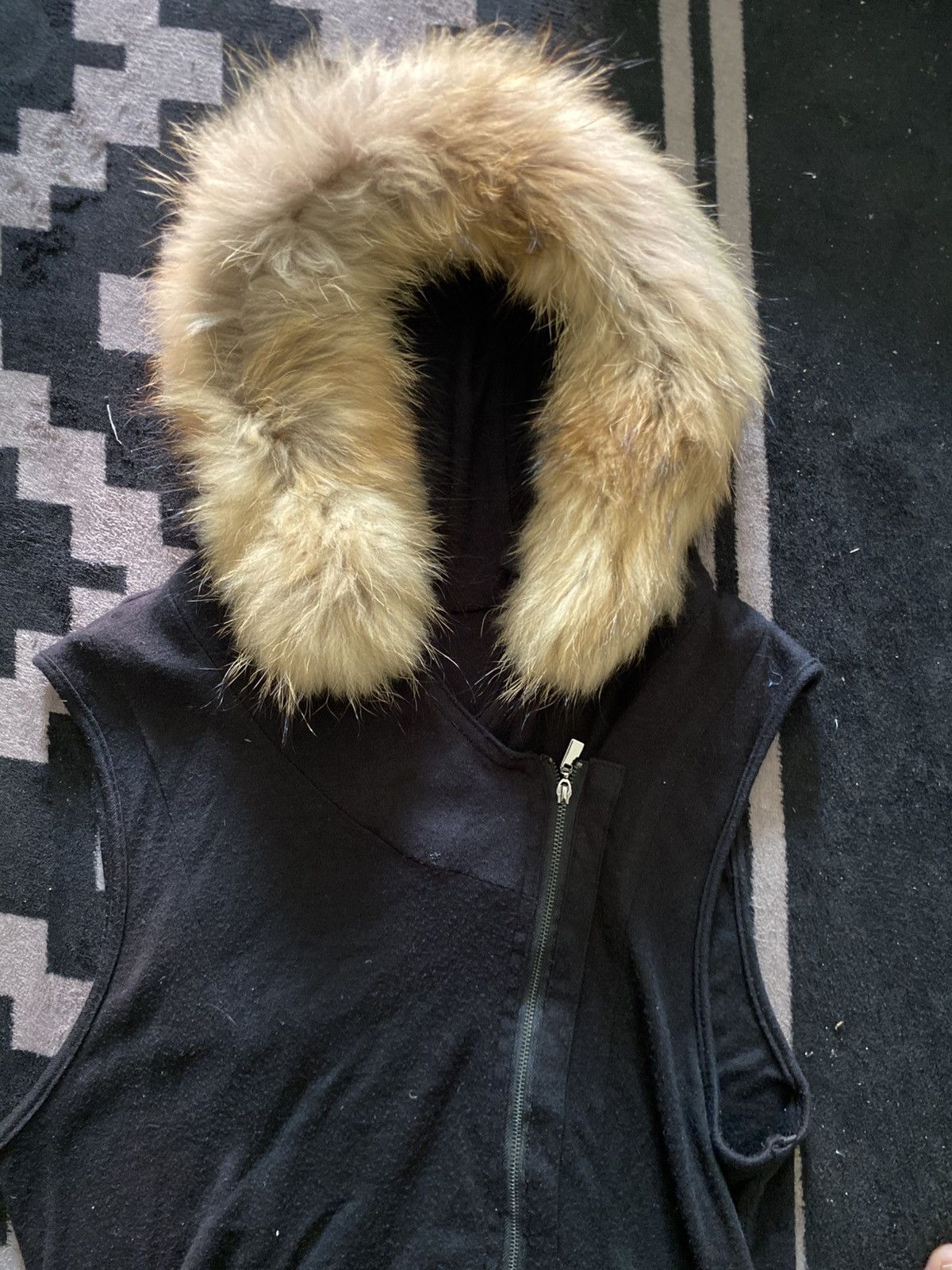 Le Grande Bleu (L.G.B.) Arnaldo bassini faux fur assymmetric punk hoodie Size US M / EU 48-50 / 2 - 4 Thumbnail