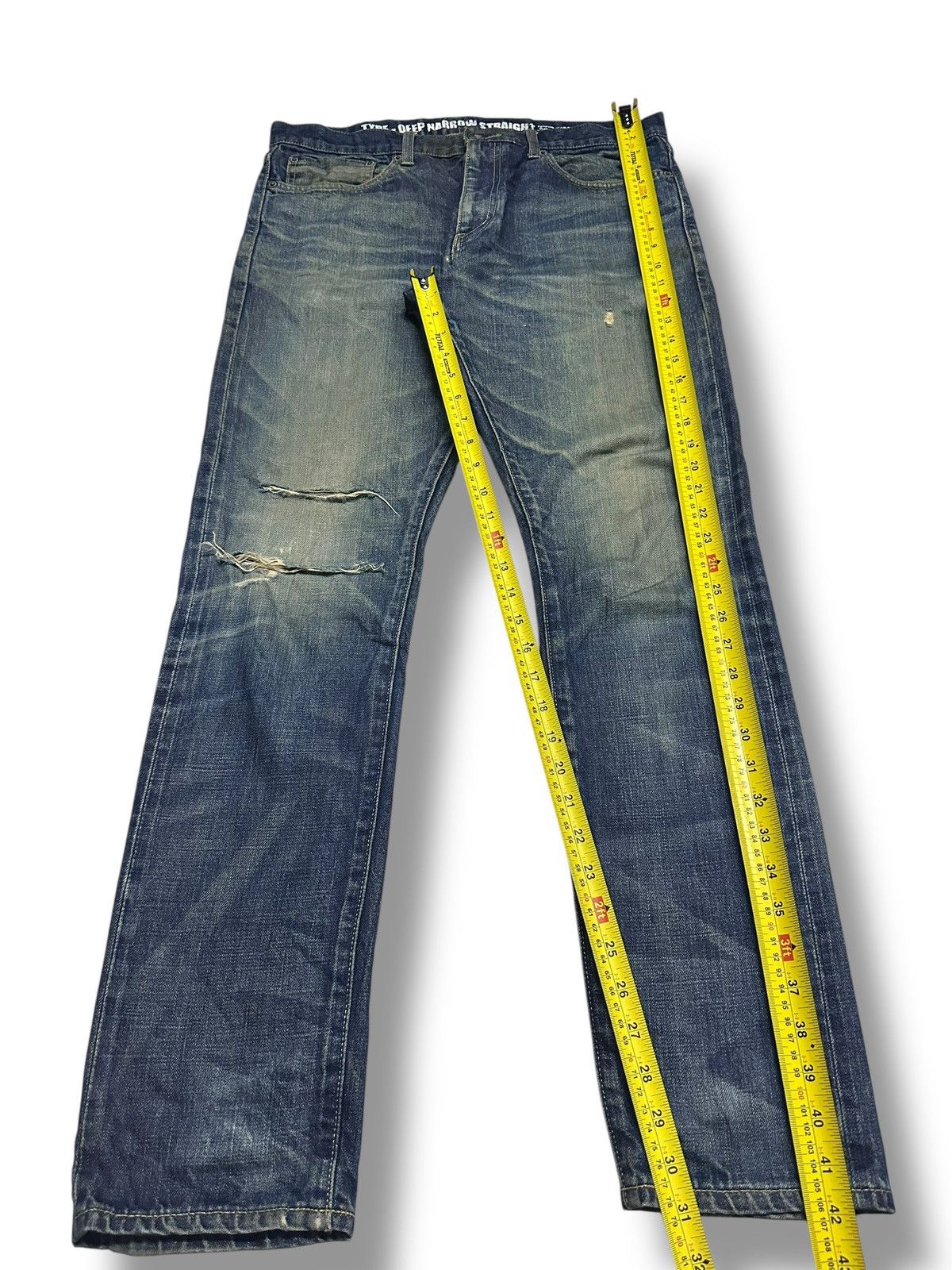 Neighborhood Neighborhood Vintage Jeans Slim Distressed With Mudwash Size US 35 - 16 Thumbnail
