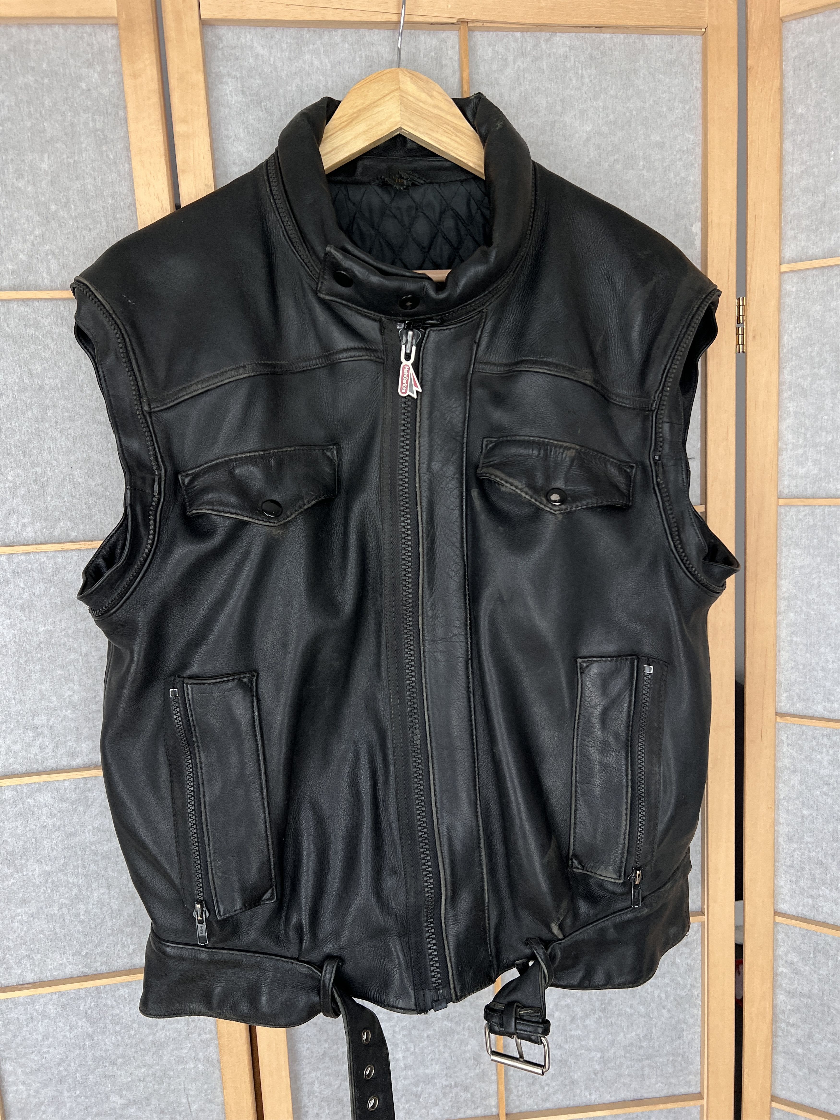 Hysteric Glamour Crazy! Vintage 1990s Leather biker jacket bomber baggy boxy Size US L / EU 52-54 / 3 - 16 Thumbnail