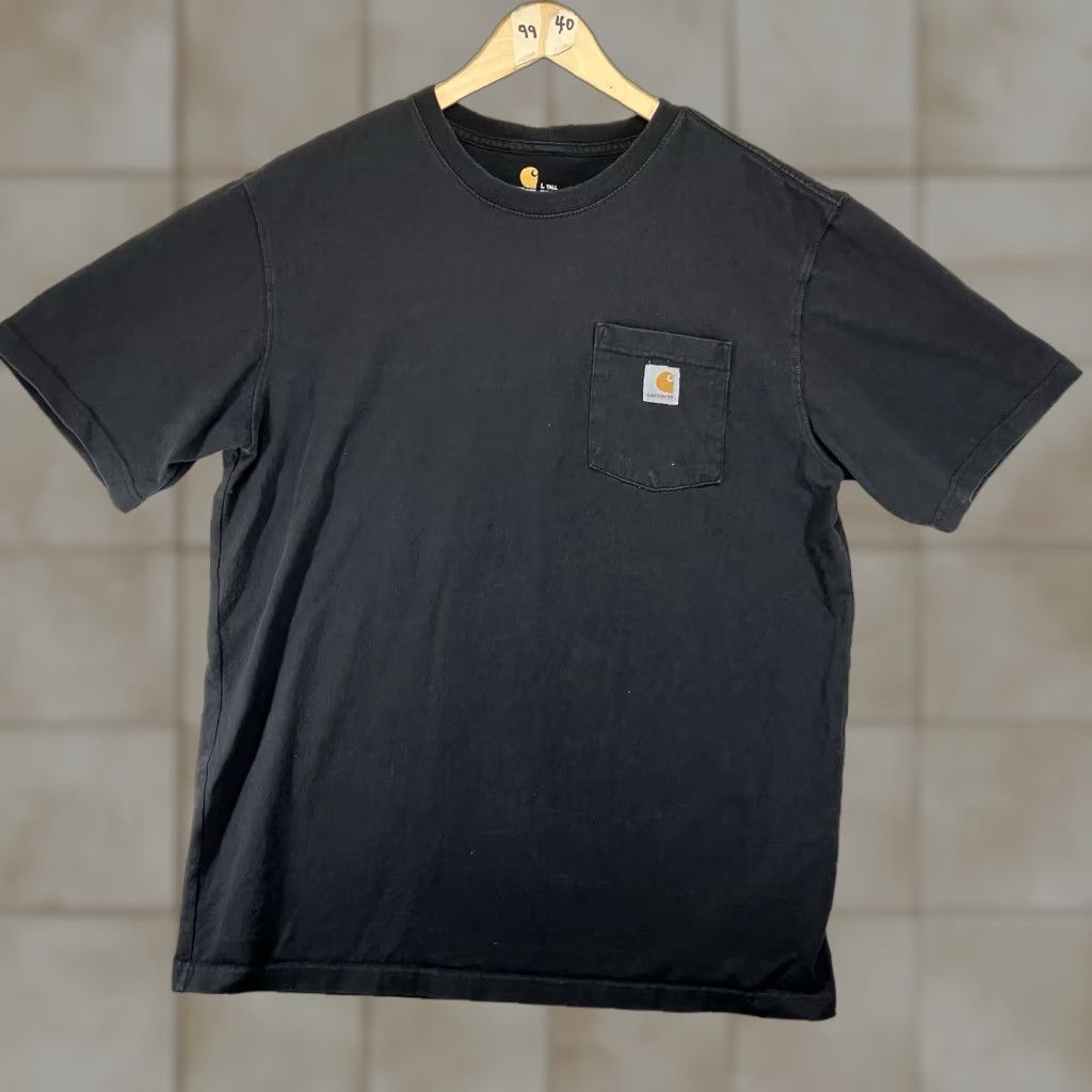Carhartt Carhartt Mens LT TALL Short Sleeve T-Shirt OG Fit Faded Black Cotton Crew Neck Logo 3XLT K87 All Seasons Heavyweight Size US L / EU 52-54 / 3 - 1 Thumbnail