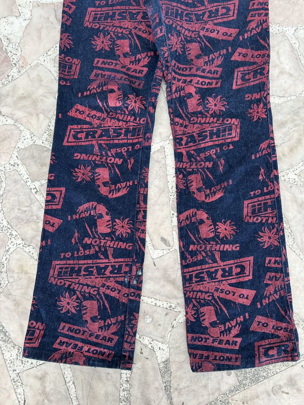 Hysteric Glamour Overprint I have Nothing Denim Size US 28 / EU 44 - 3 Thumbnail