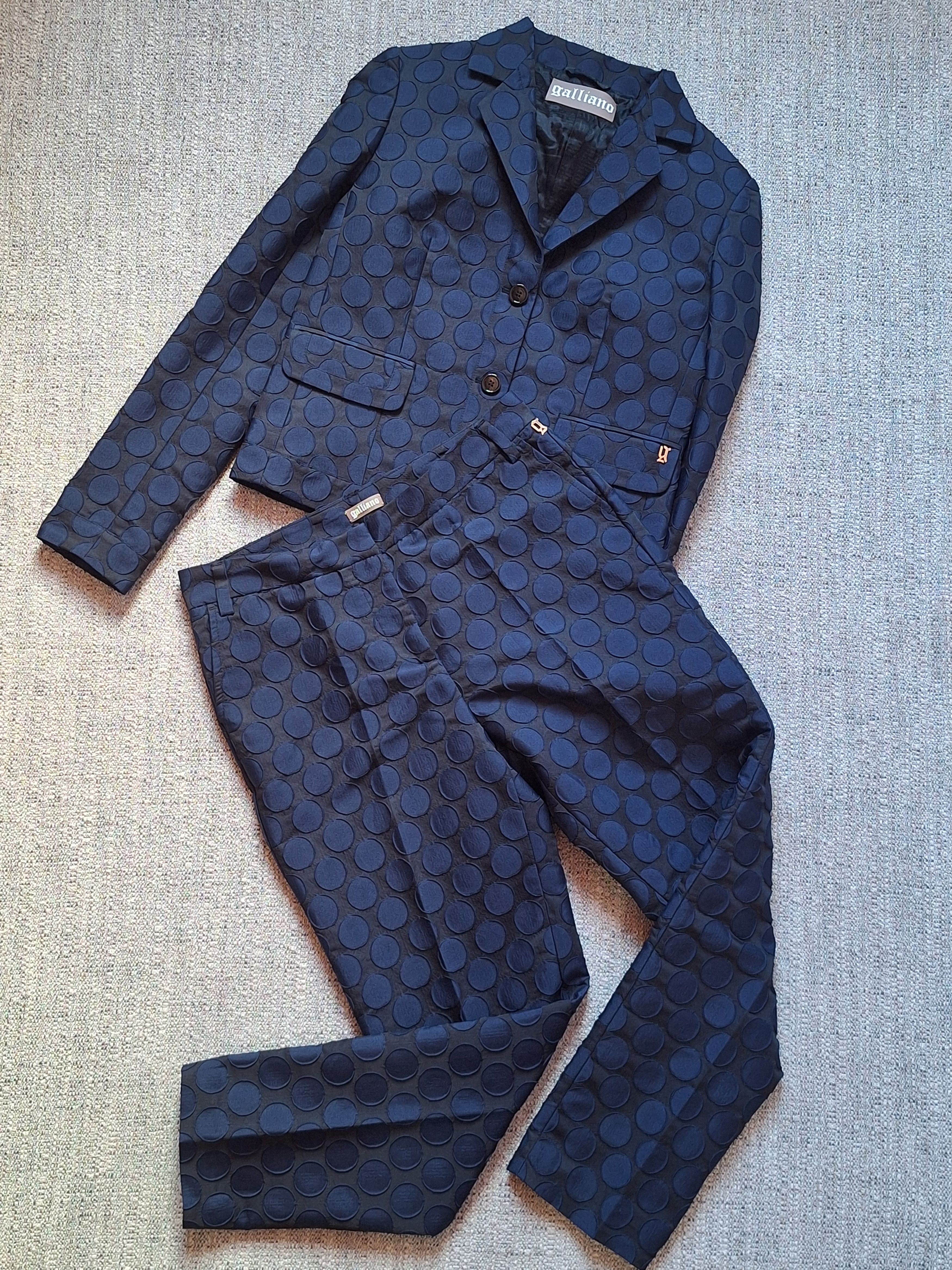 John Galliano Rare Galliano / Set Polka Dots Blazer & Trouser Size S / US 4 / IT 40 - 1 Thumbnail
