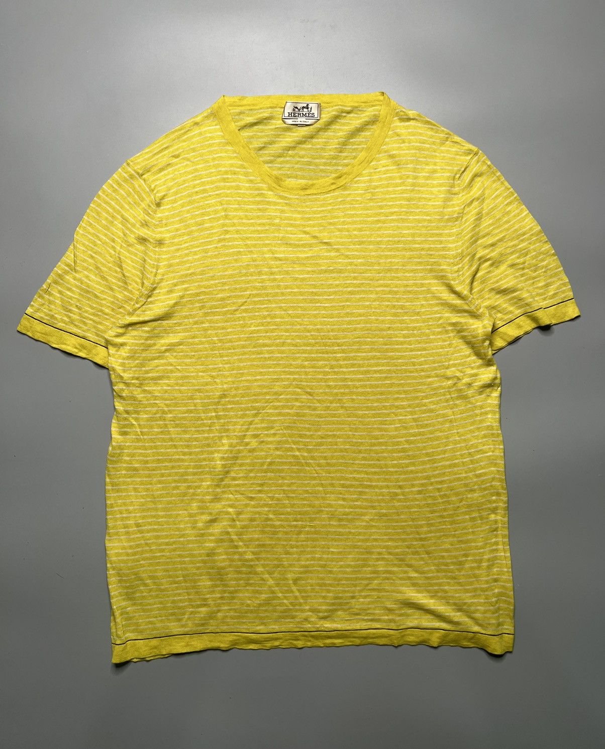 Hermes Linen Cashmere Blend Knit Shirt