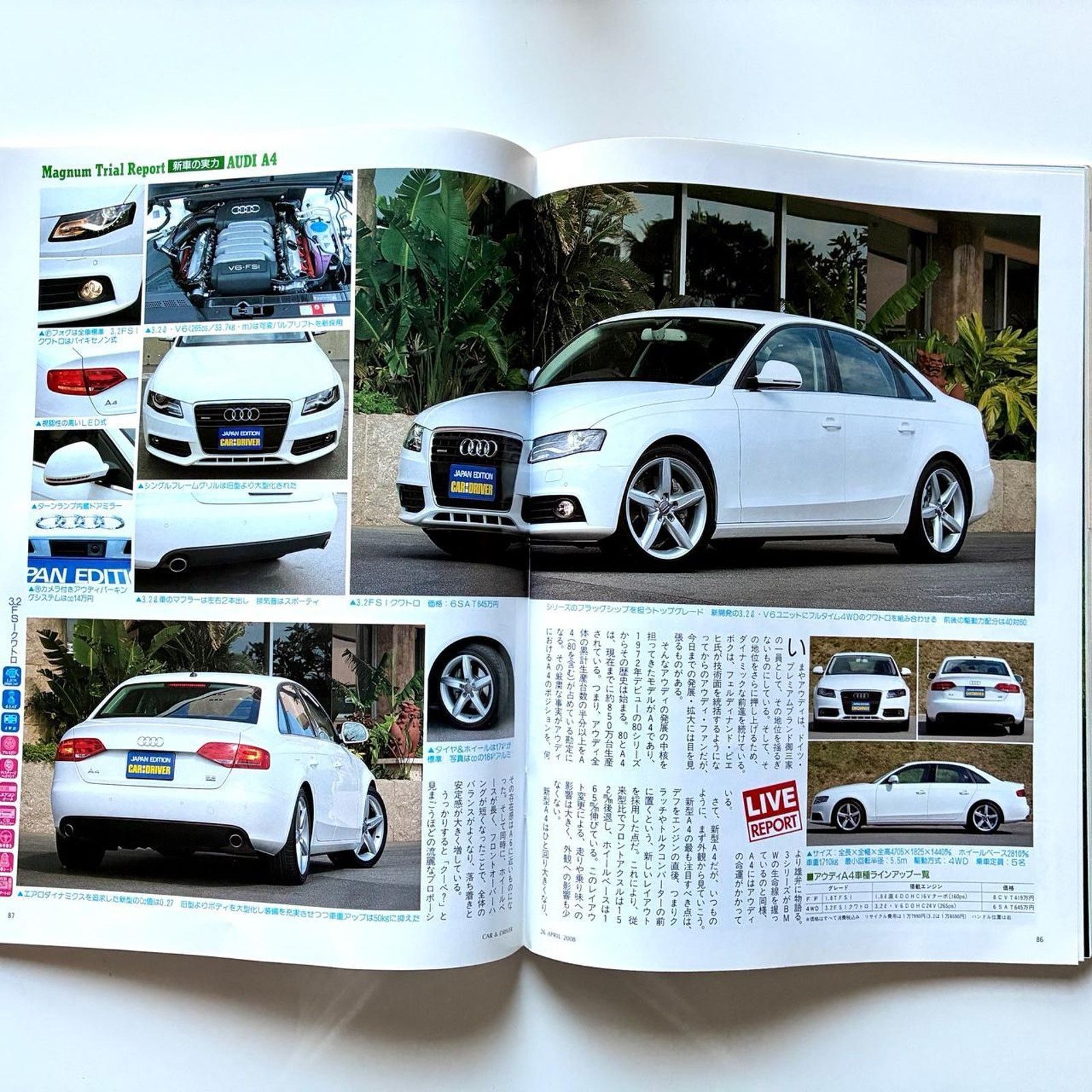 Audi × BMW × Vintage Car and Driver Japanese Magazine luxury sports cars Audi Size ONE SIZE - 3 Thumbnail