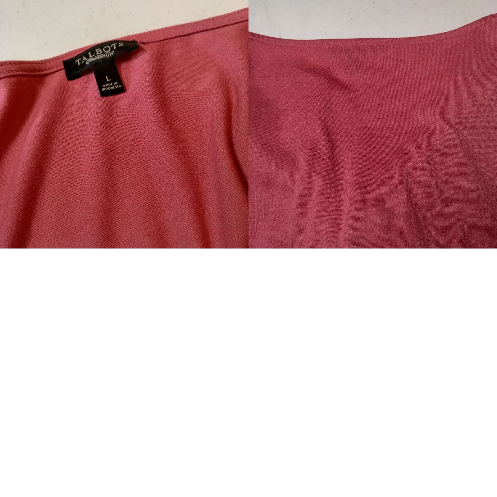 Talbots Talbots Tank Top Size L Pink Rose Pleated Trim V Neck Sleeveless Knit Polyester Rayon Size L / US 10 / IT 46 - 9 Thumbnail