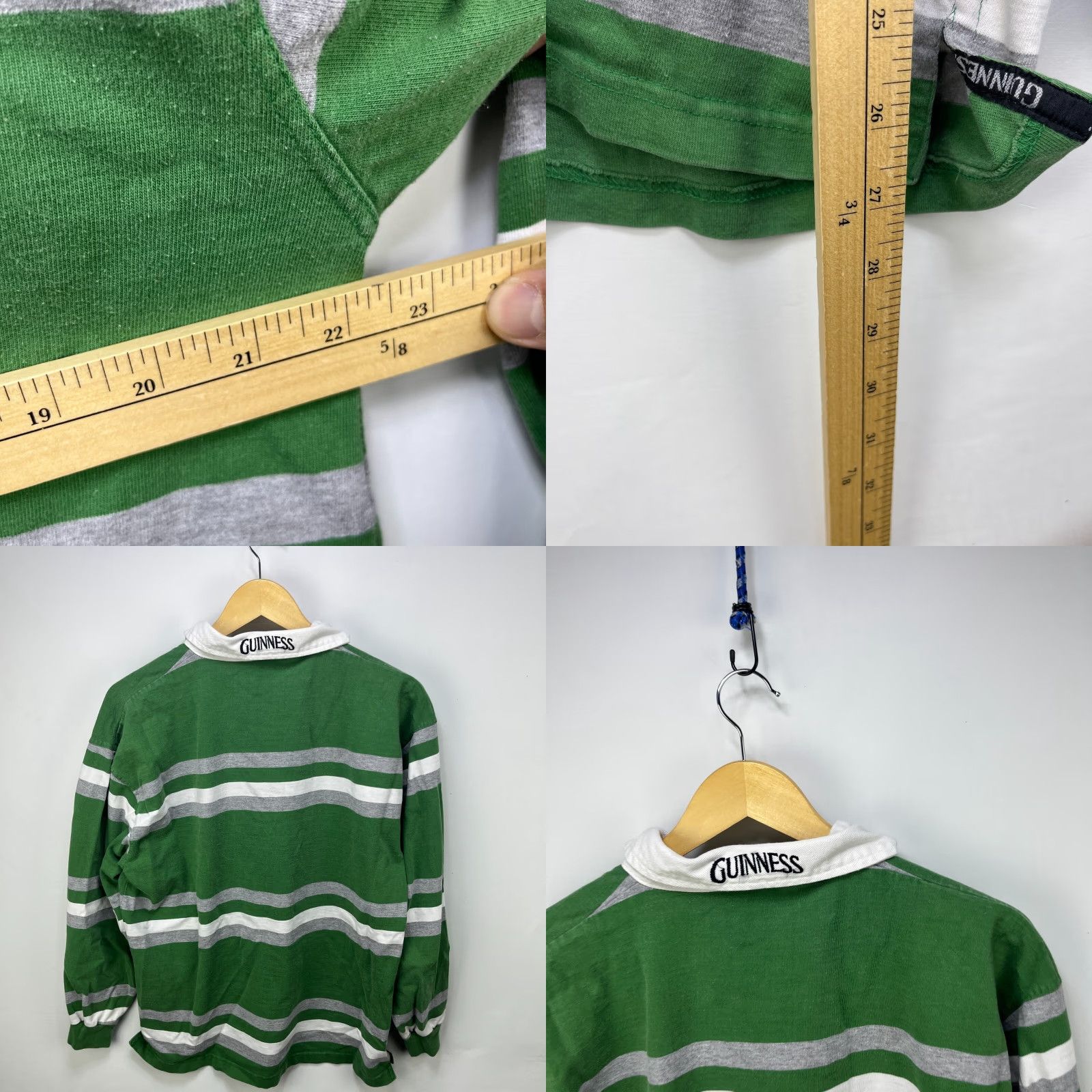 Vintage Vintage Guinness Rugby Polo Long Sleeve Shirt L Gray Crew Neck Mens Shirt Size US L / EU 52-54 / 3 - 8 Thumbnail