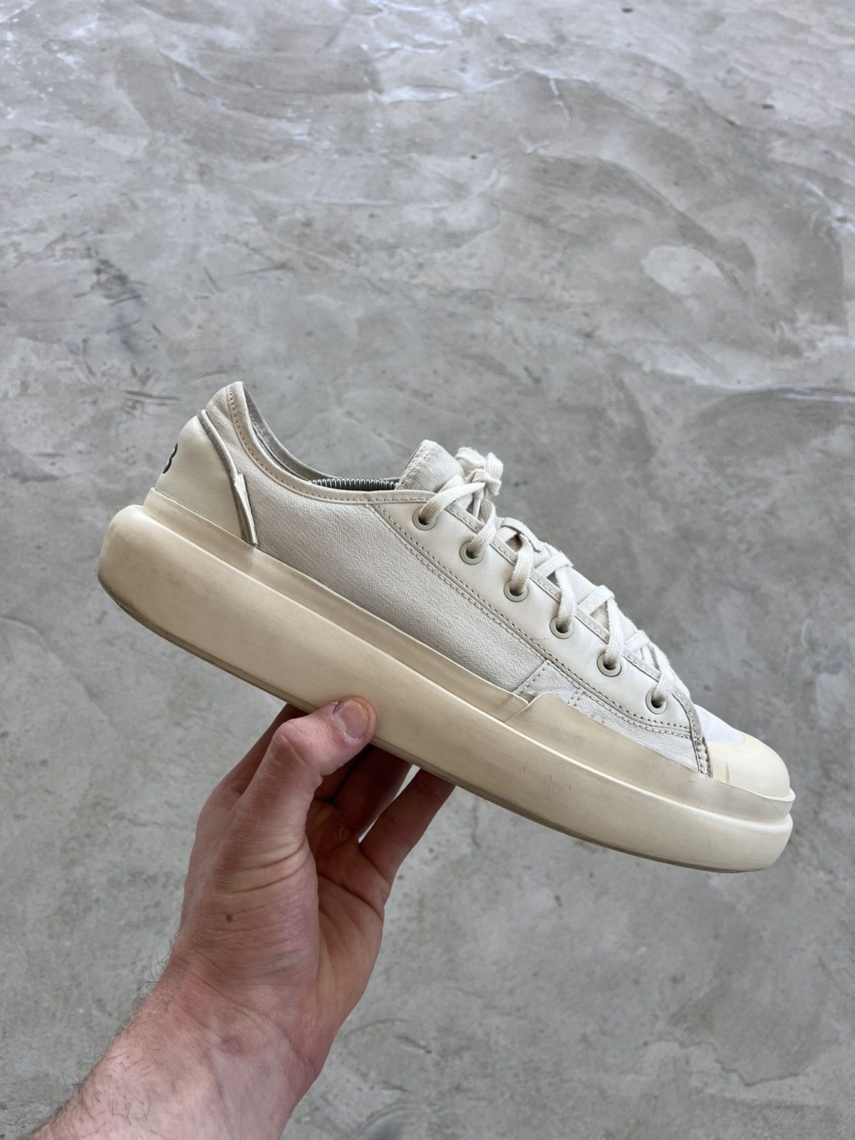 Adidas × Y-3 Vintage Adidas Y3 Ajatu Court Low Sneakers White Leather Y2K Size US 11 / EU 44 - 1 Thumbnail
