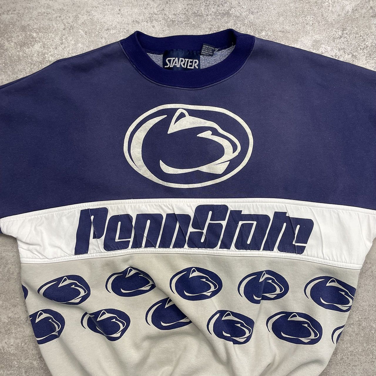 NCAA × Vintage PENN STATE NITTANY LIONS SWEATSHIRT AOP CREWNECK SIZE L Size US L / EU 52-54 / 3 - 2 Thumbnail