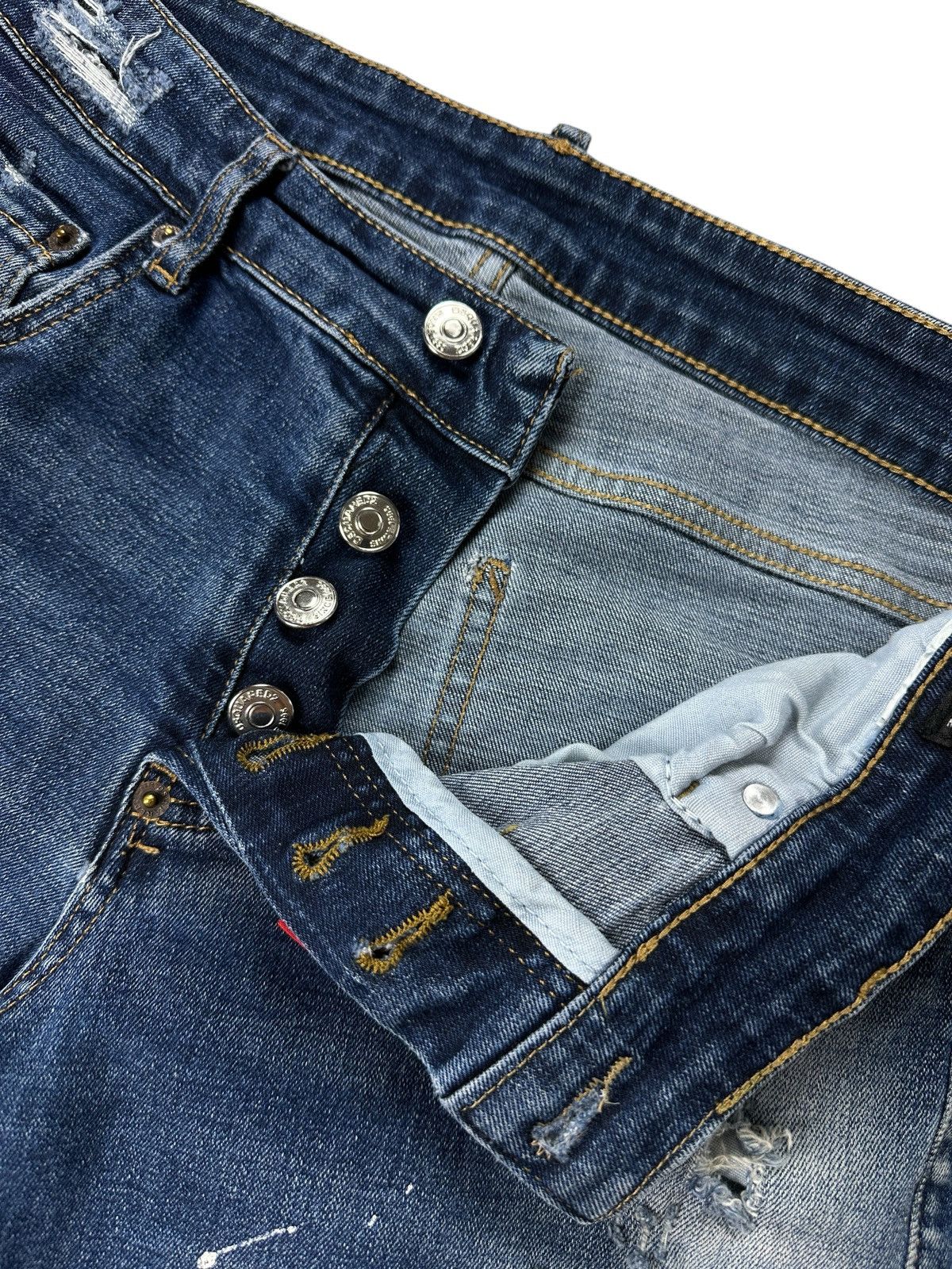 Dsquared2 Dsquared2 Ripped Dirty Distressed Style Denim Jeans Shorts Size US 31 - 5 Thumbnail