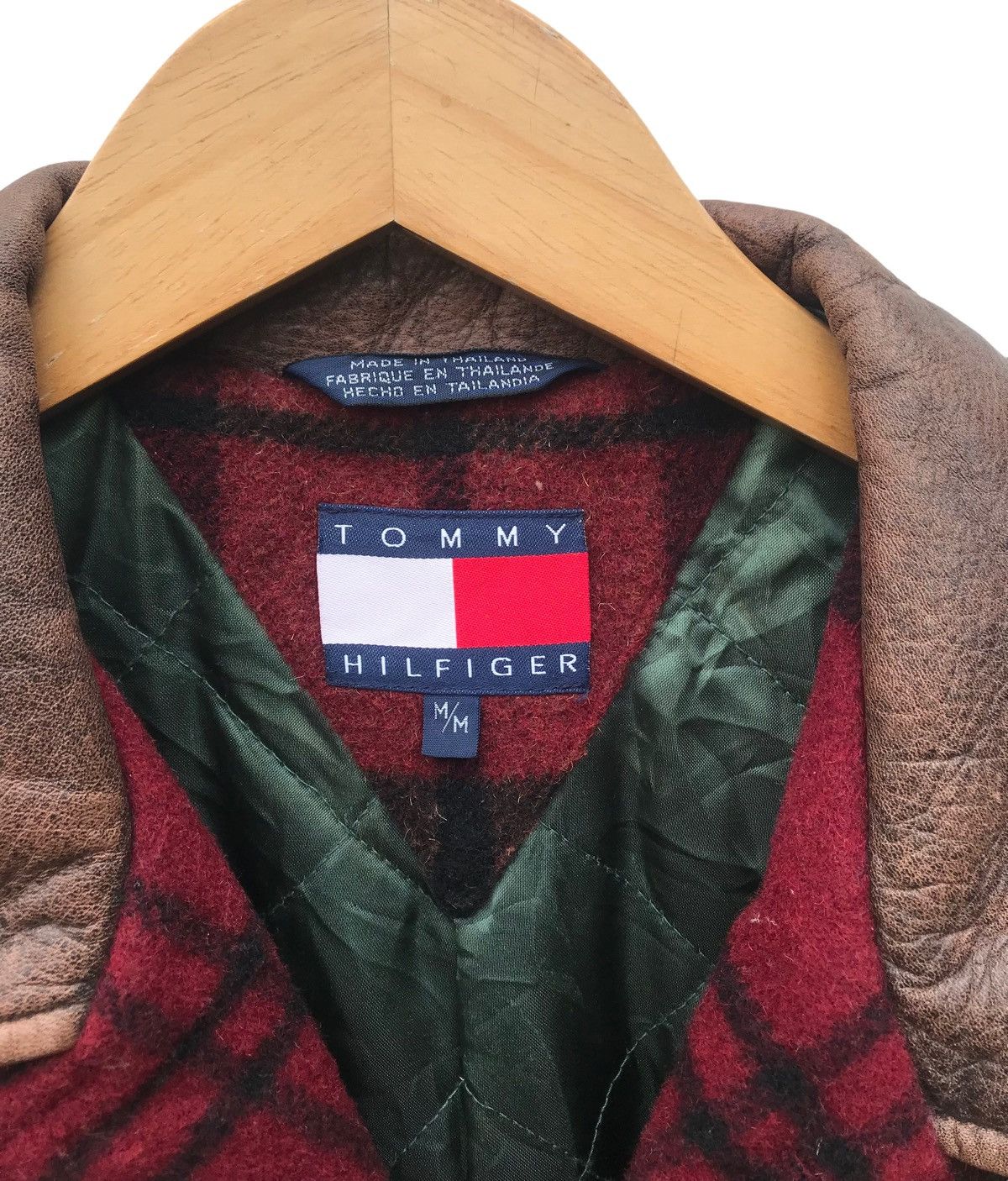 Tommy Hilfiger Vintage Tommy Hilfiger Tartan Wool Plaid Heavy Jacket Size US L / EU 52-54 / 3 - 3 Thumbnail