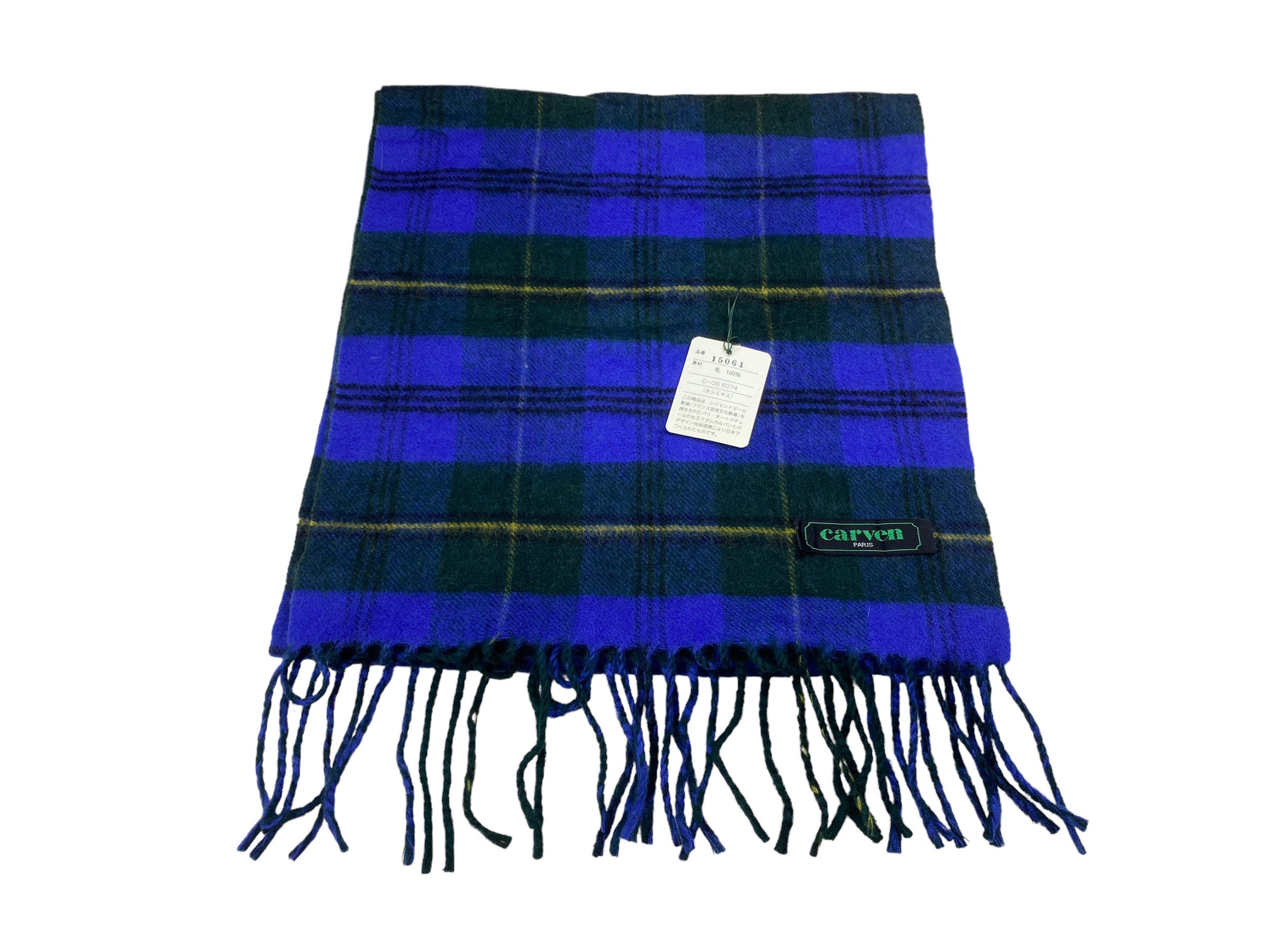 Carven Vintage Carven Paris Checkered Scarf 90s Silk Fashion Size ONE SIZE - 7 Thumbnail