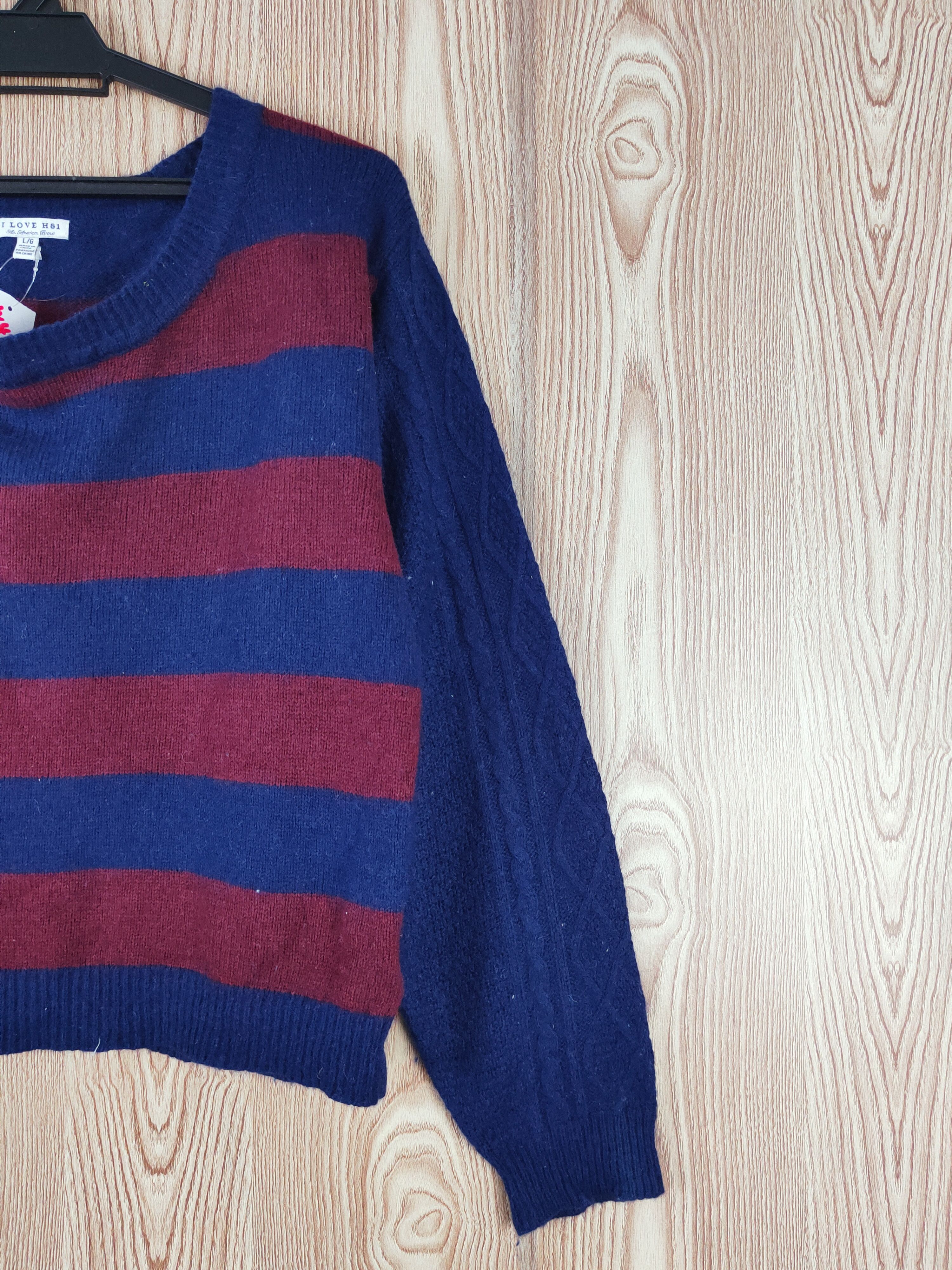 Japanese Brand × Solid and Striped I Love H81 Navy stripe Knitwear Sweatshirts #W471 Size M / US 6-8 / IT 42-44 - 5 Thumbnail