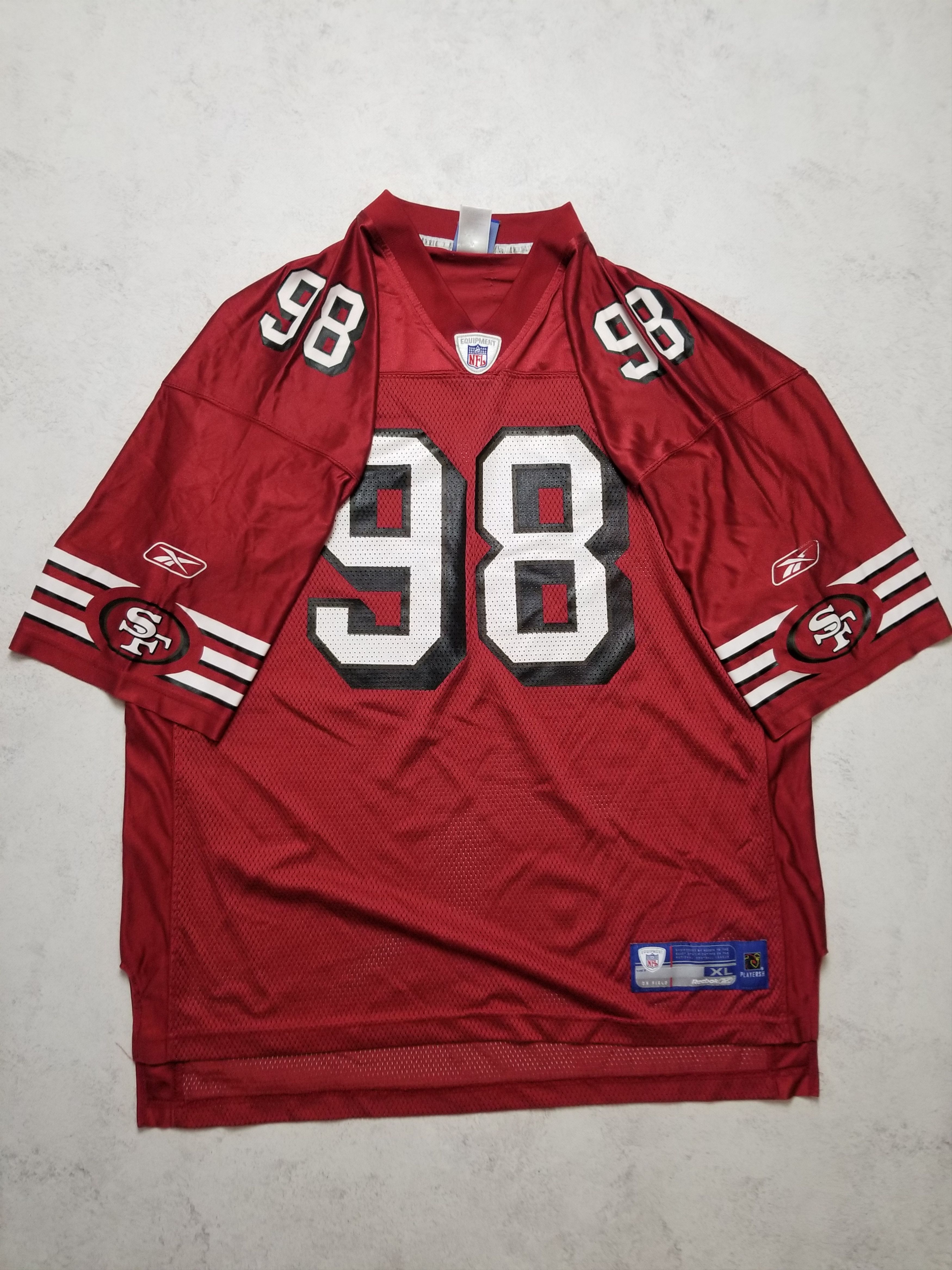 Reebok VTG San Francisco 49ers Julian Peterson #98 NFL Jersey Size US XL / EU 56 / 4 - 1 Thumbnail