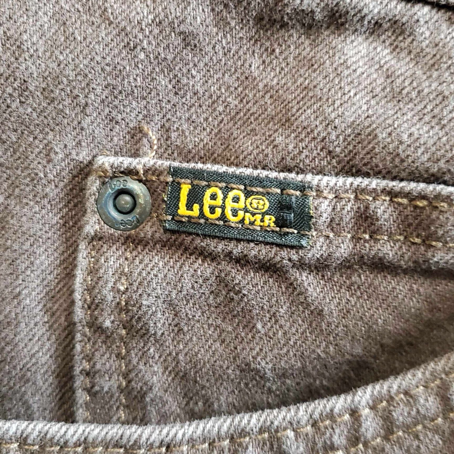 Lee Lee Mens Jeans Size 38x30 Brown Regular Fit Straight Size US 38 / EU 54 - 7 Thumbnail