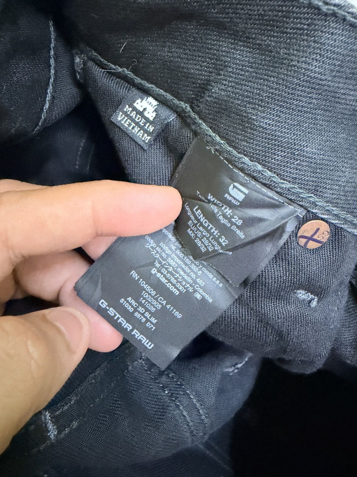 G-Star G-Star RAW Arc 3D Slim Black Faded Denim Ergonomic Fit Size US 28 / EU 44 - 15 Thumbnail