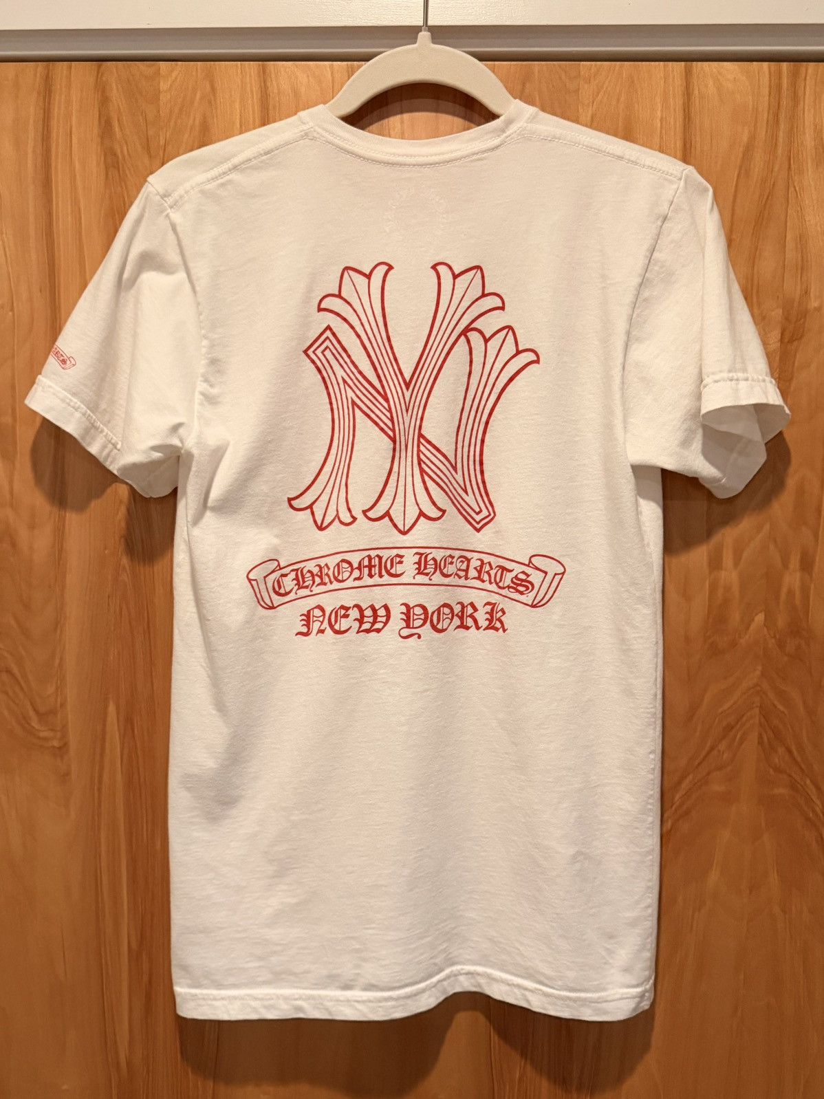 Chrome Hearts YANKEES New York RARE Tee Big Apple Red Small