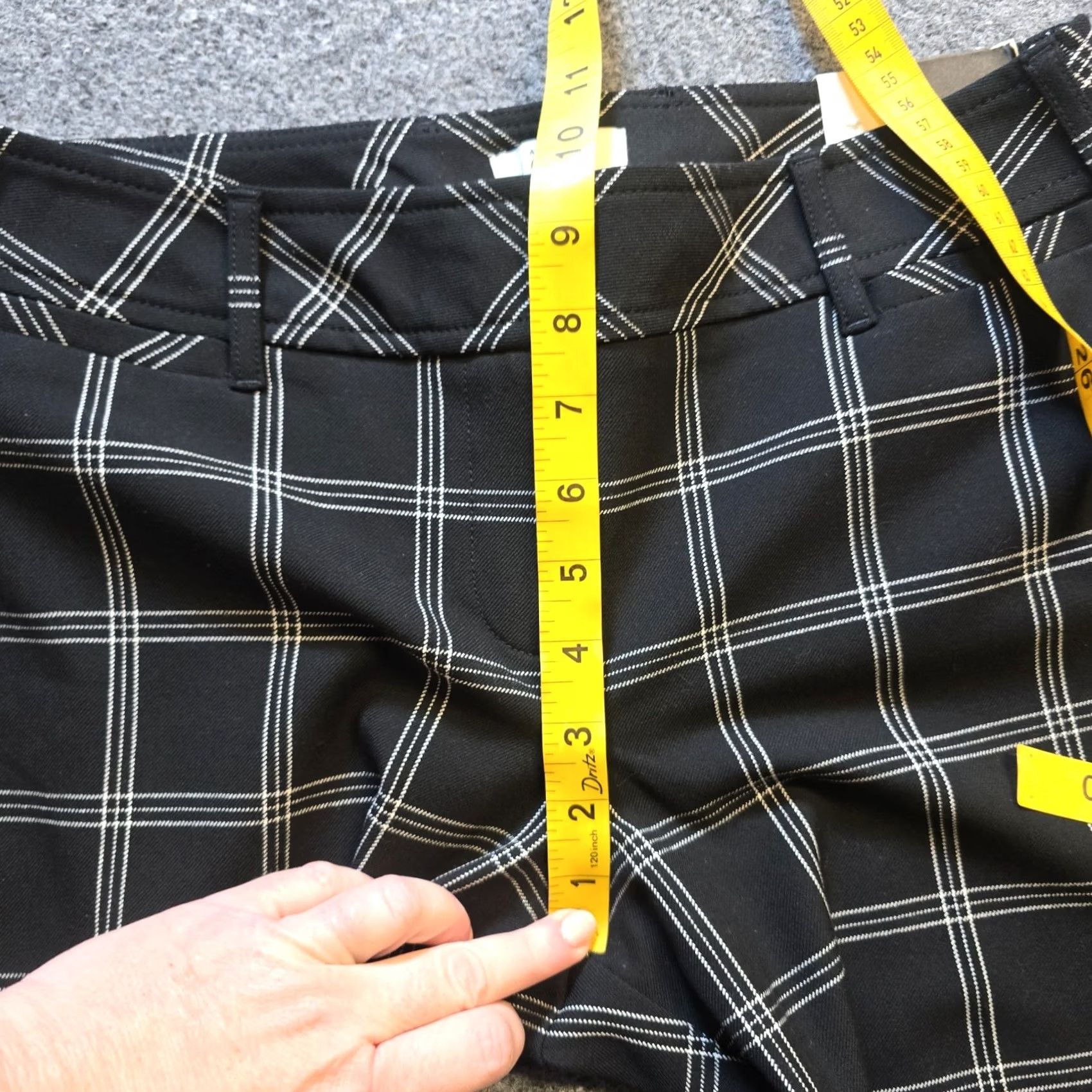 Loft LOFT Pants Women Size 8 Petite Black Windowpane Plaid Marisa Straight Leg Office Dress Pants Womens Regular 29 Inseam Flat Front Polyester Blend Size 30" / US 8 / IT 44 - 6 Thumbnail