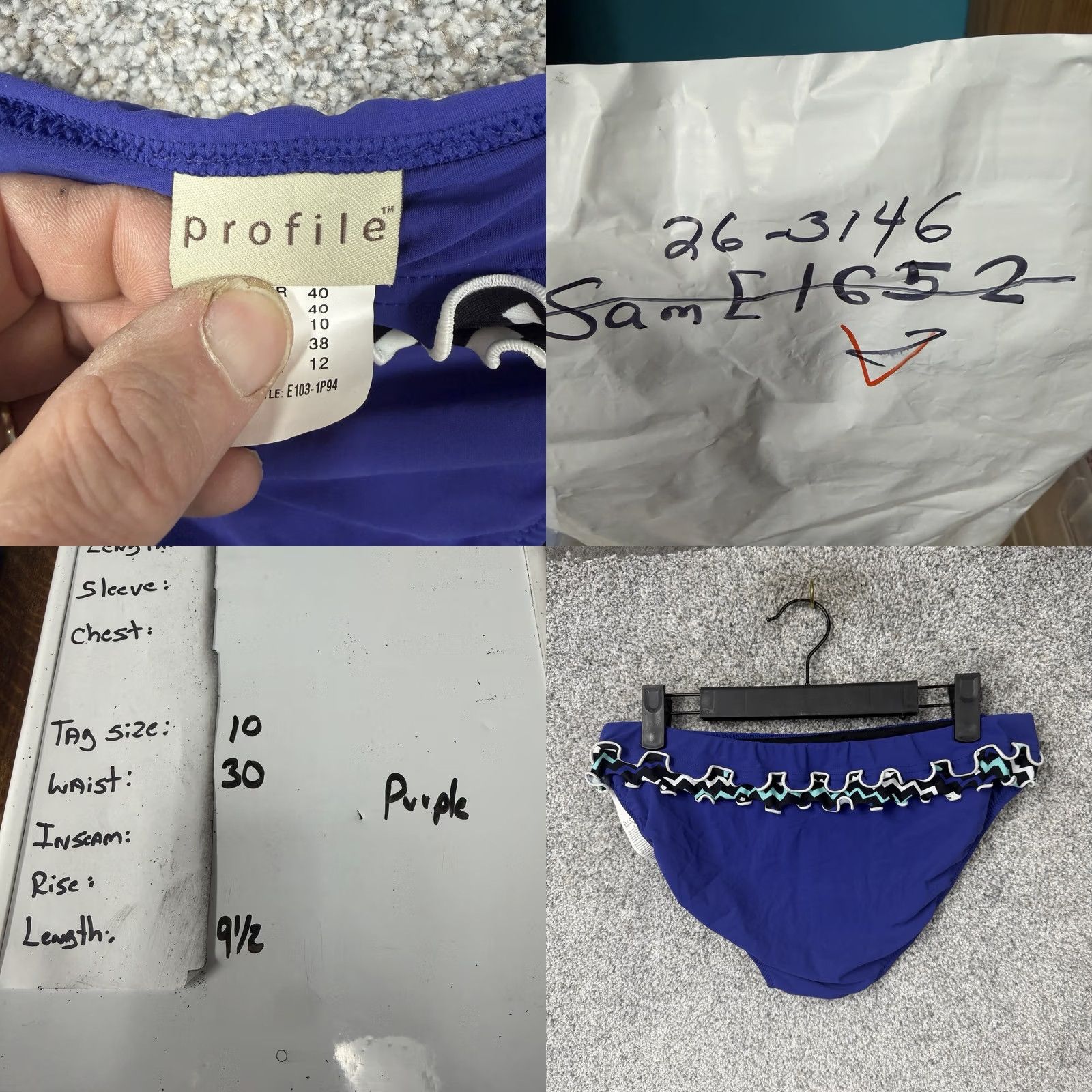 Vintage Profile Gottex Bikini Bottom 10 Coastal Preppy Grandmillenial Sporty Mod Womens Bottom Size 10 Black Solid Beach Retro Size 32" / US 10 / IT 46 - 7 Thumbnail