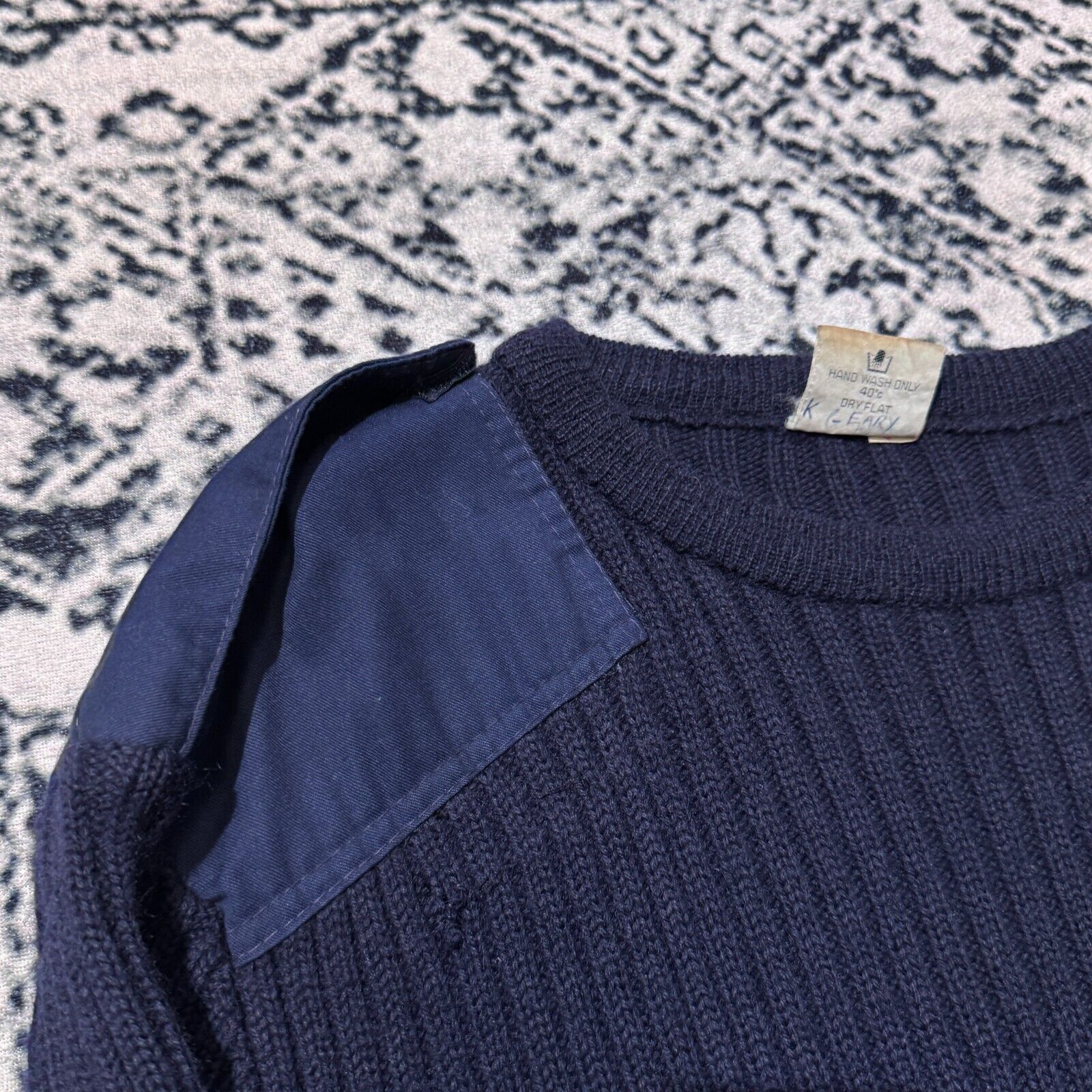 Vintage Vintage Blue Navy Wool Sweater Size L Plissed Civil Defence Size US L / EU 52-54 / 3 - 6 Thumbnail