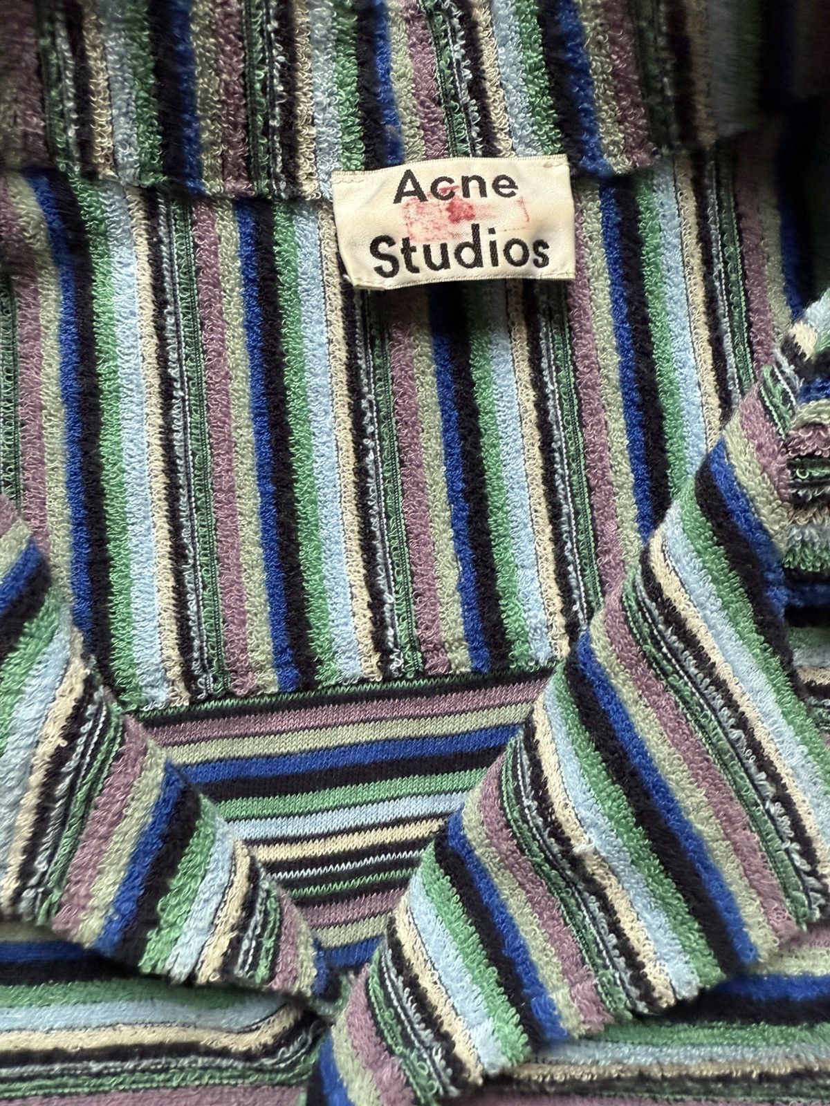 Acne Studios Striped Towel Knit Overshirt *Sample* Size US S / EU 44-46 / 1 - 3 Thumbnail