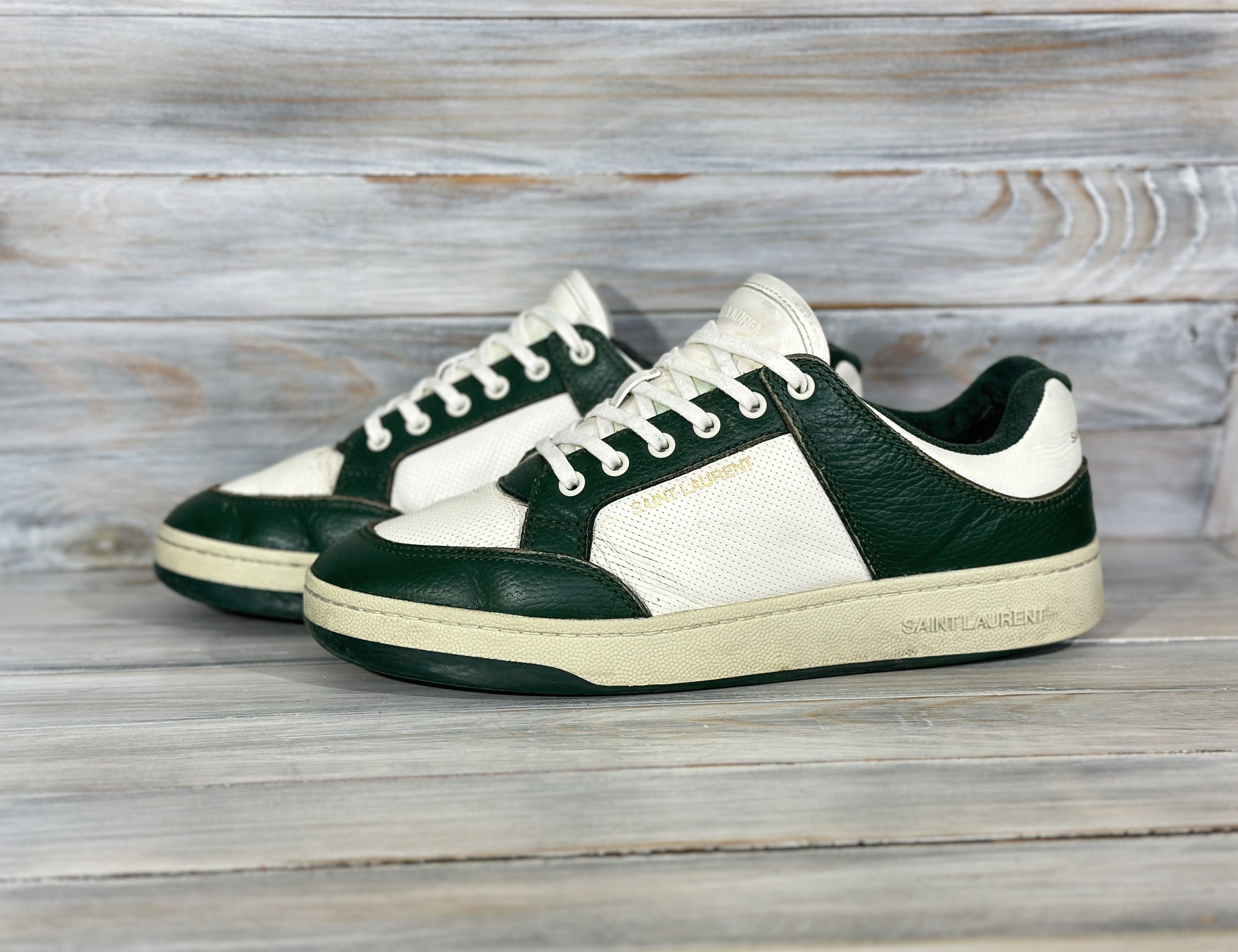 Yves Saint Laurent SAINT LAURENT SL/61 Low-Top Leather Sneakers Made In Italy Size US 10 / EU 43 - 6 Thumbnail