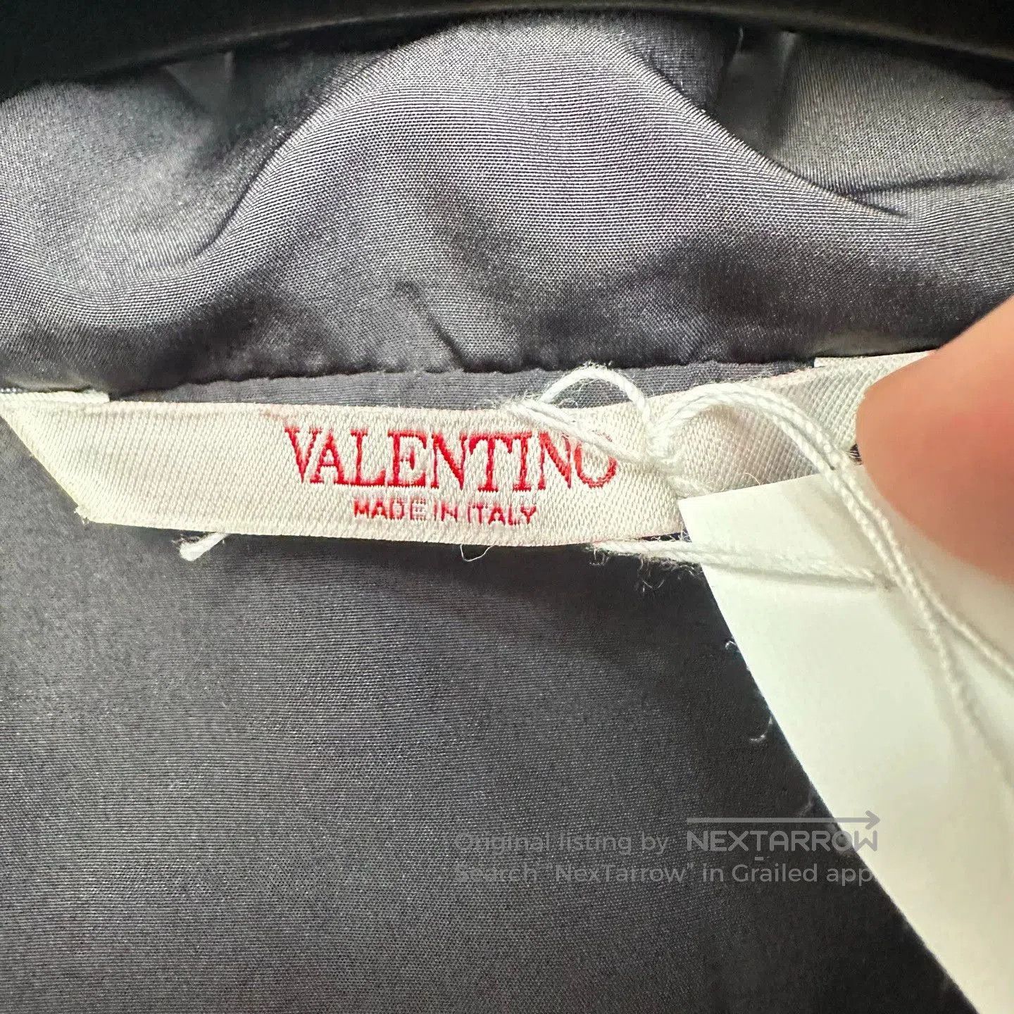 Valentino Valentino navy blue embroidered logo zip jacket coat. Size US XL / EU 56 / 4 - 4 Thumbnail