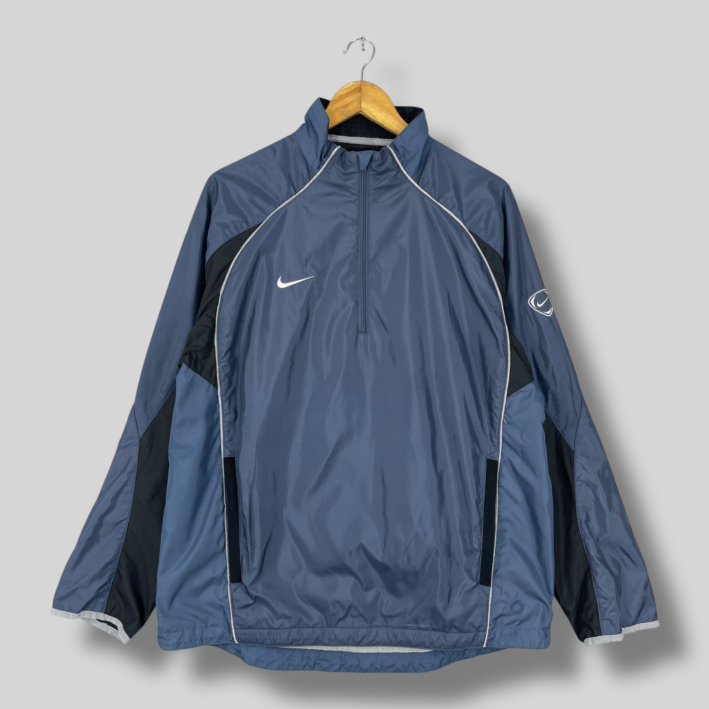 Nike Vintage NIKE Swoosh Jacket Half Zipper Windbreaker Size US L / EU 52-54 / 3 - 1 Thumbnail
