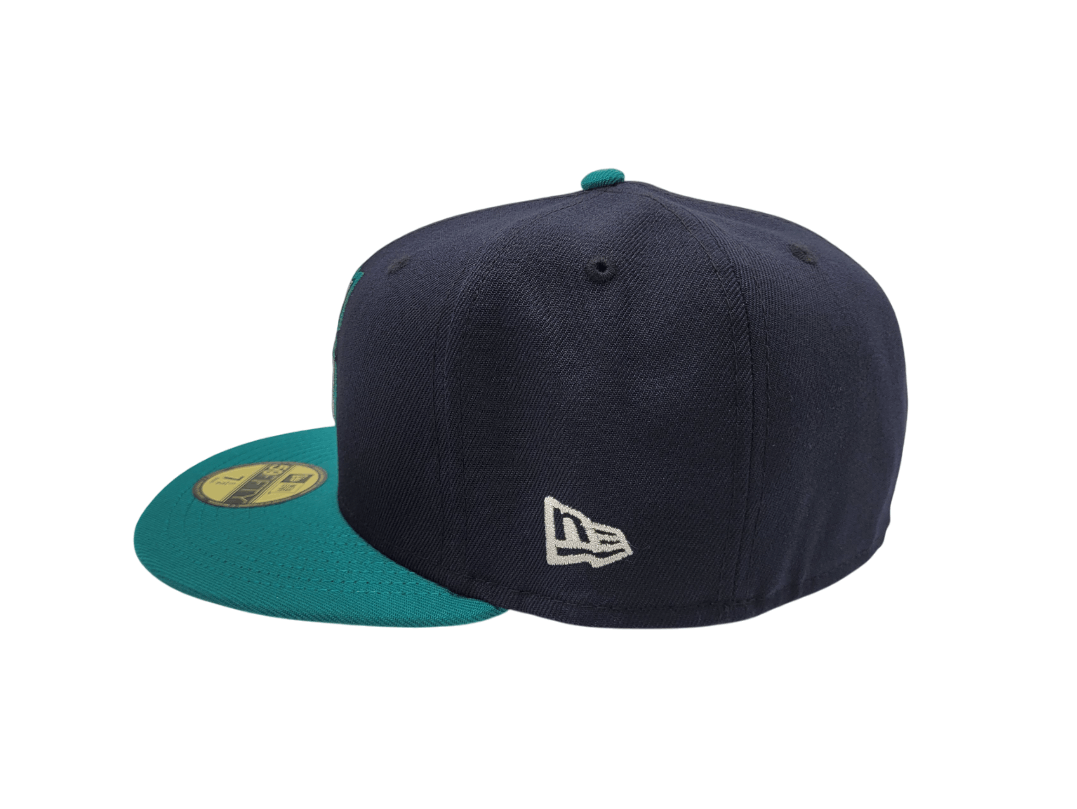 New Era MLB New Era Seattle Mariners 7 1/2 Navy Blue/Teal Fitted Cap Size ONE SIZE - 5 Thumbnail