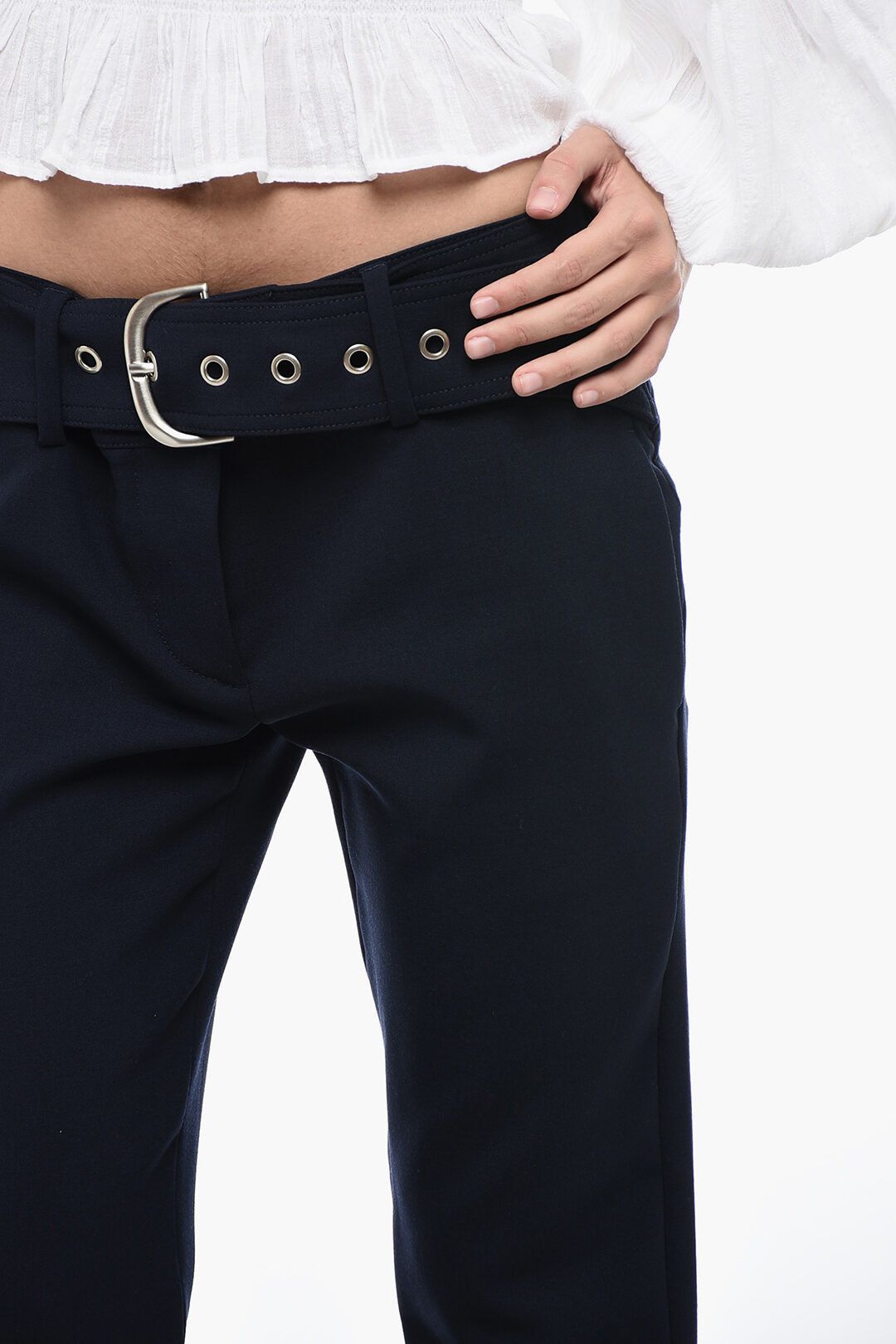 Off-White og1mm1125 Low-Waisted Pant in Midnight Blue Size 30" / US 8 / IT 44 - 3 Thumbnail