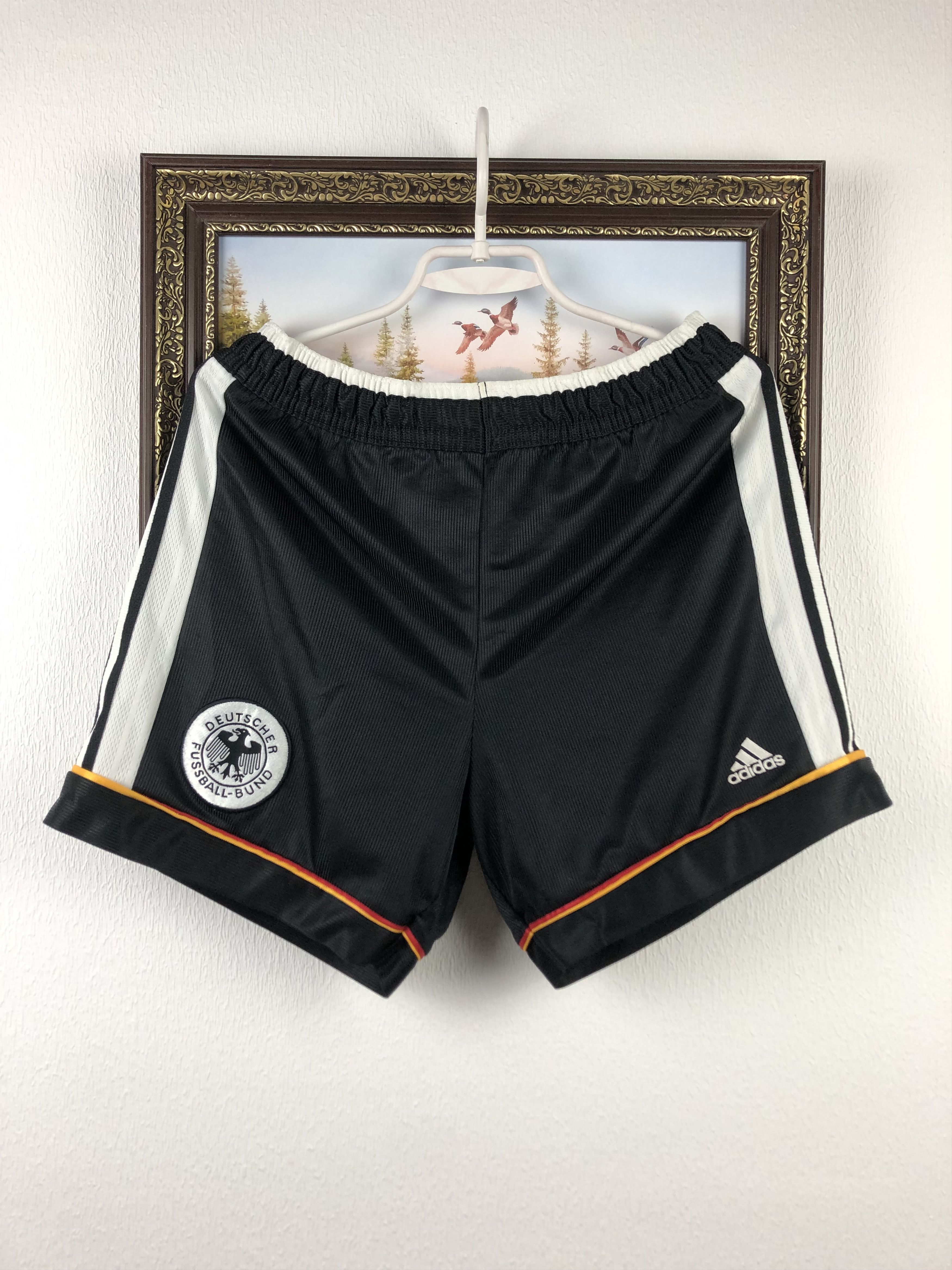 Adidas Vintage 90's Adidas Germany Football Track Shorts Soccer Size US 32 / EU 48 - 1 Thumbnail