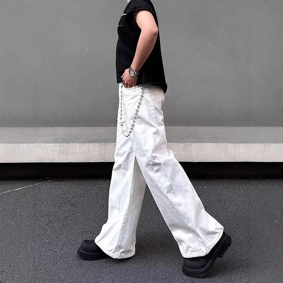 Japanese Brand Retro loose curved knife wide leg jeans Size US 32 / EU 48 - 3 Thumbnail