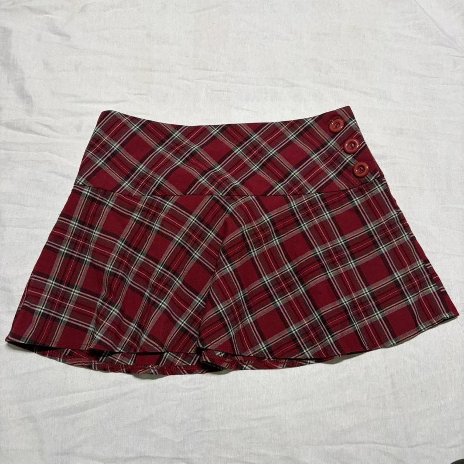 Other Red vintage plaid skirt Size 27" / US 4 / IT 40 - 1 Thumbnail