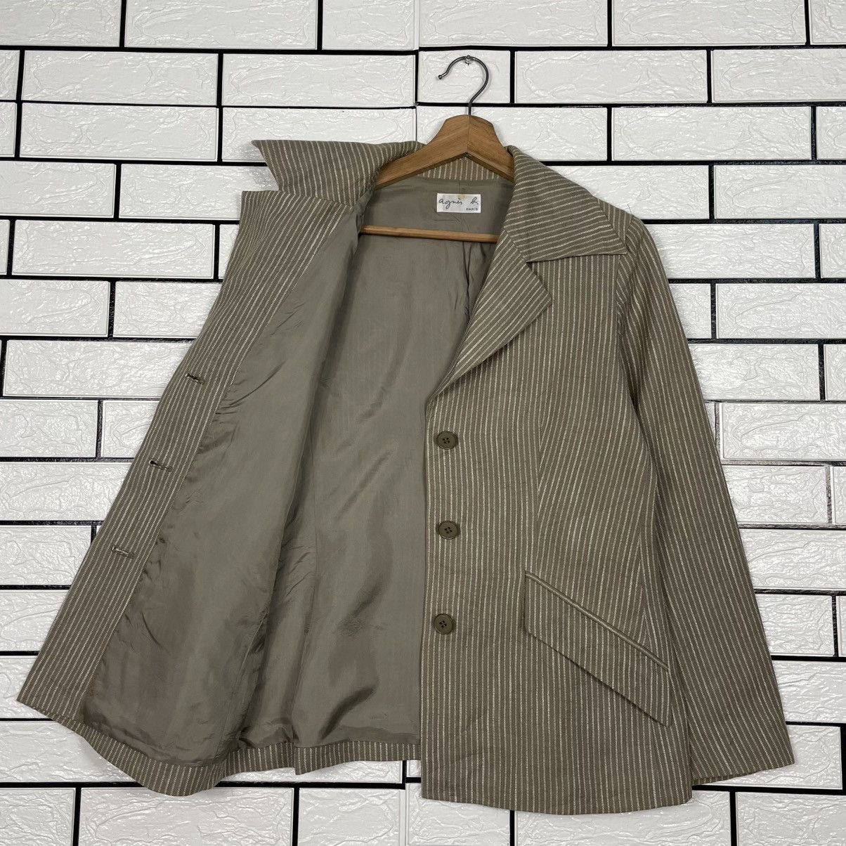 agnes b. Agnes B Stripe Women Jacket Size M / US 6-8 / IT 42-44 - 9 Thumbnail