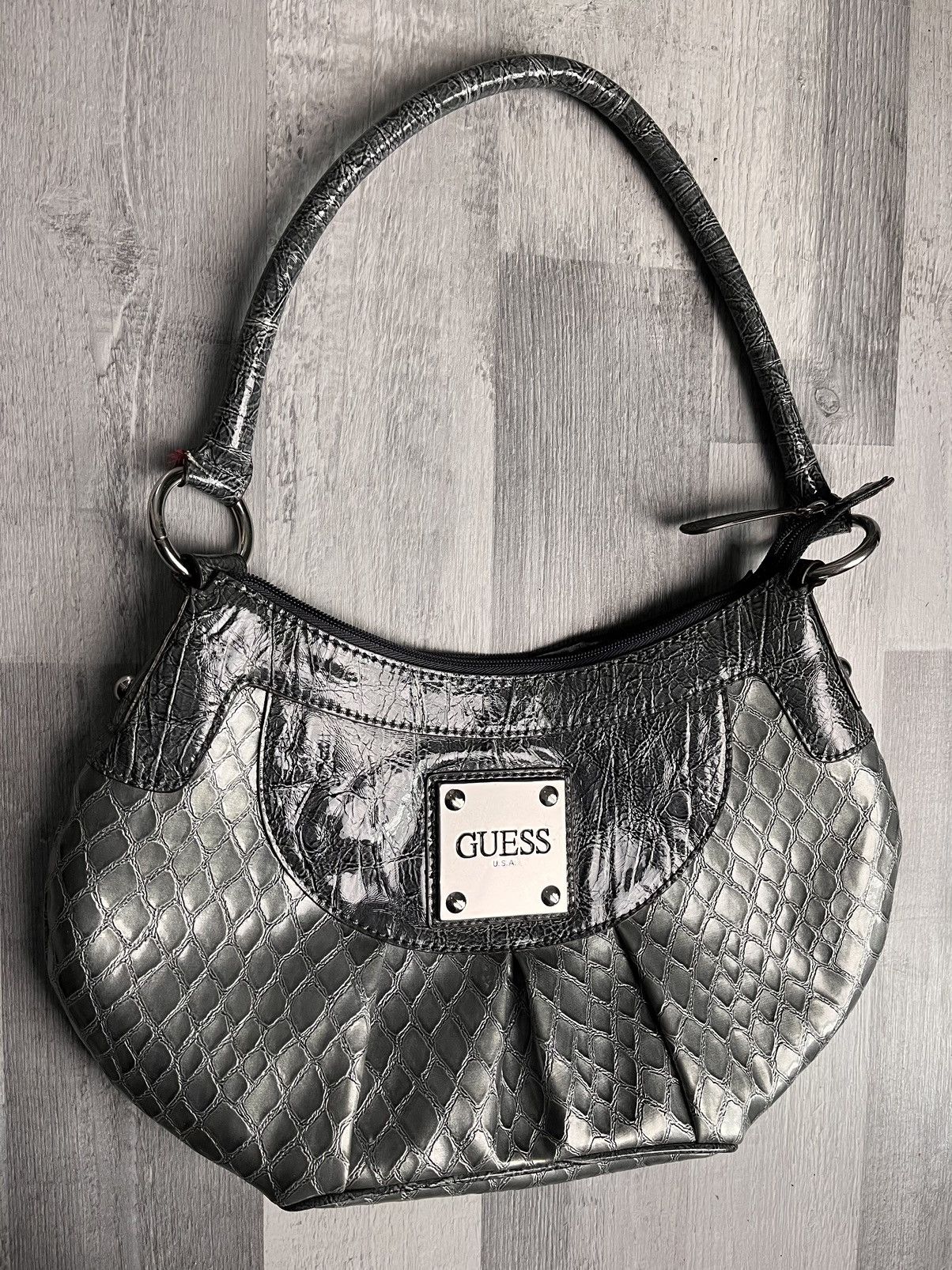 Guess × Japanese Brand × Vintage guess bag vintage grey snake crocodile Size ONE SIZE - 2 Thumbnail